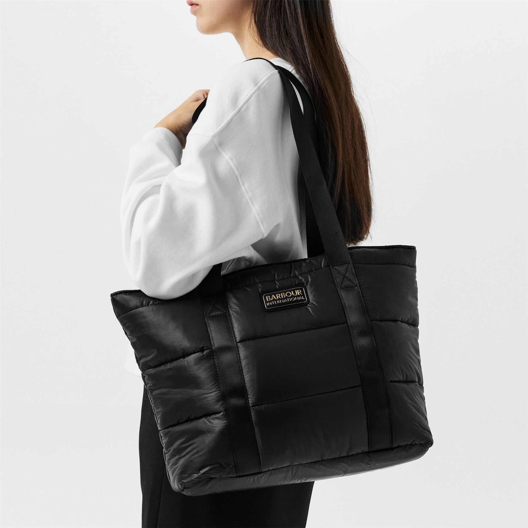 Barbour International Quilted Tote Bag
