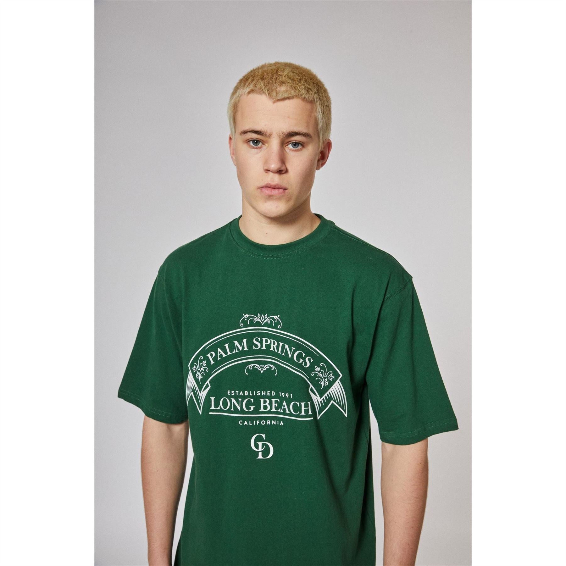 Criminal Damage Oversize Fit Lettering Crew Neck T-Shirt