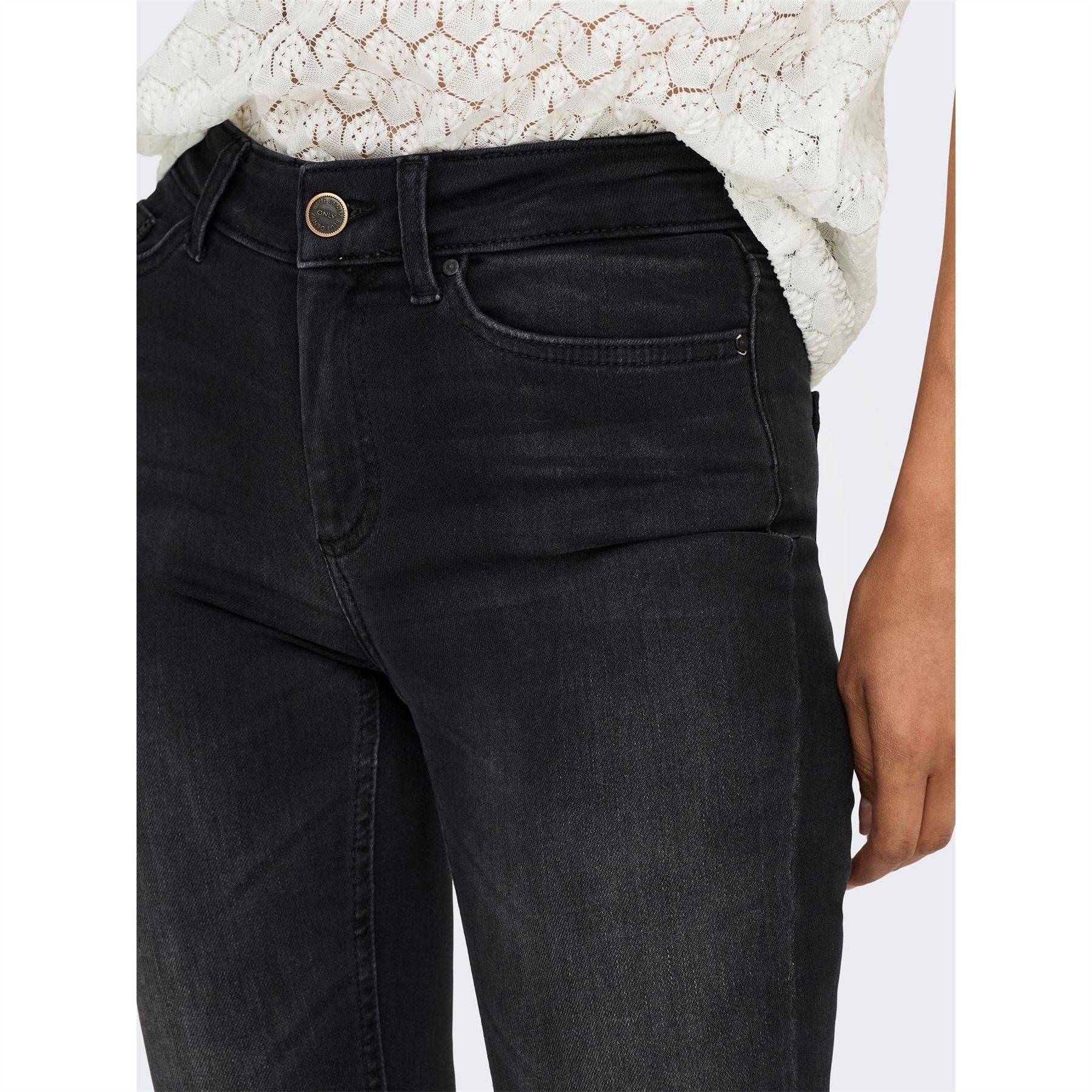 Only Raw Hem Skinny Jeans