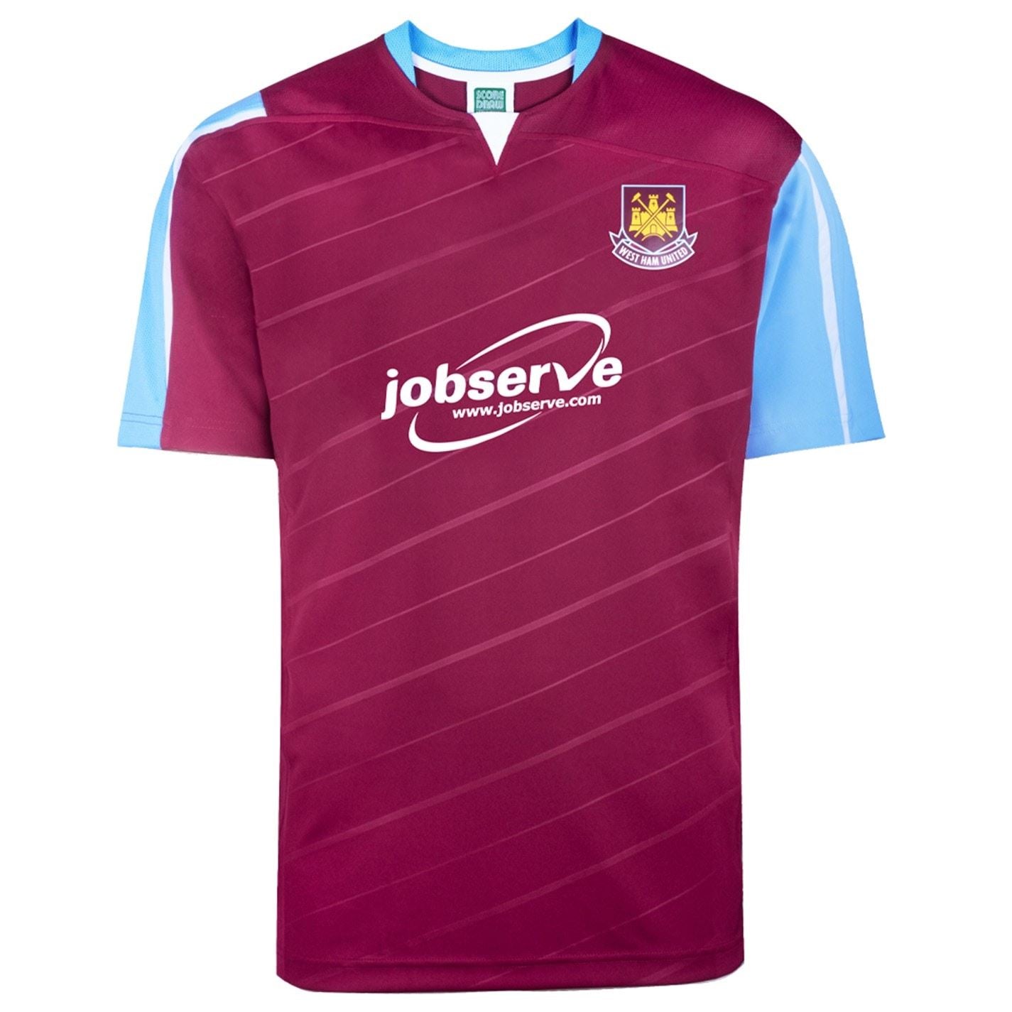 Score Draw West Ham United Retro Home Shirt 2005 Adults