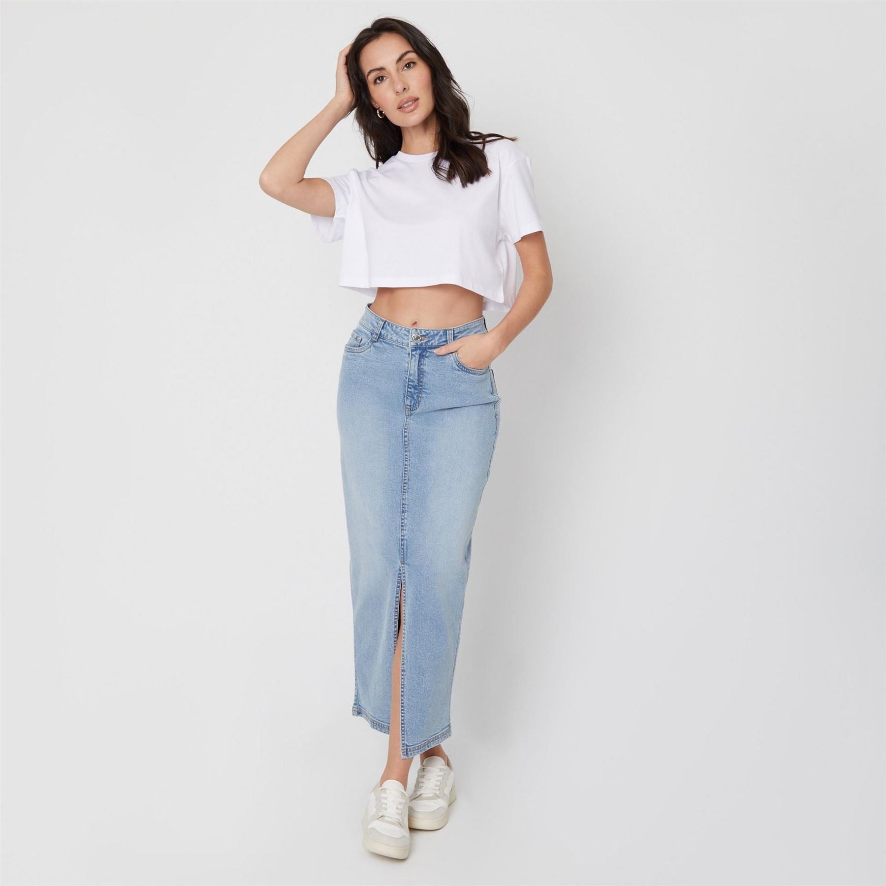Be You Cropped Crew Neck Regular Fit T-Shirt
