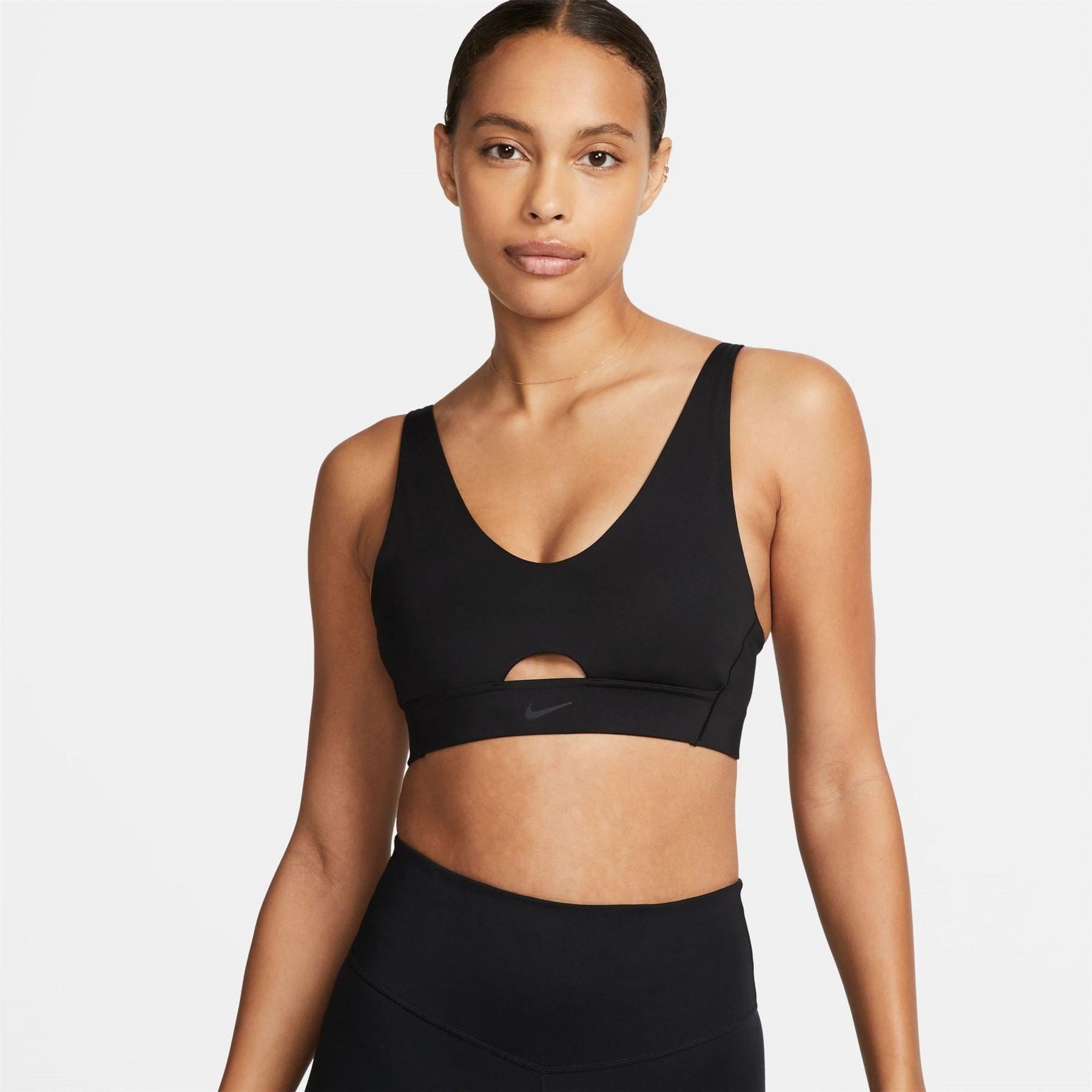 Nike Womens Indy Plunge Cutout Medium Support Padded Sports Bra