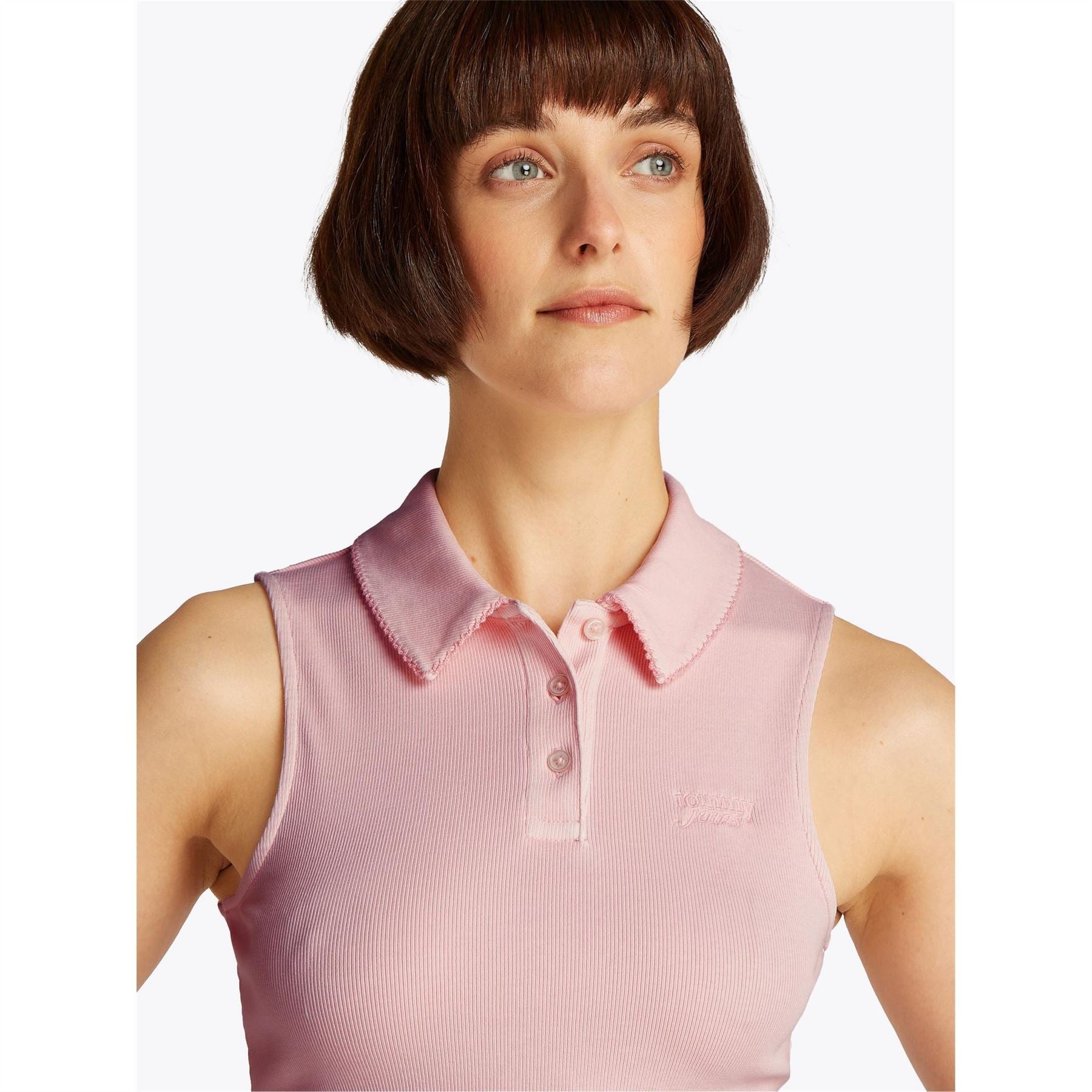 Tommy Jeans Cropped Short Sleeve Polo Shirt