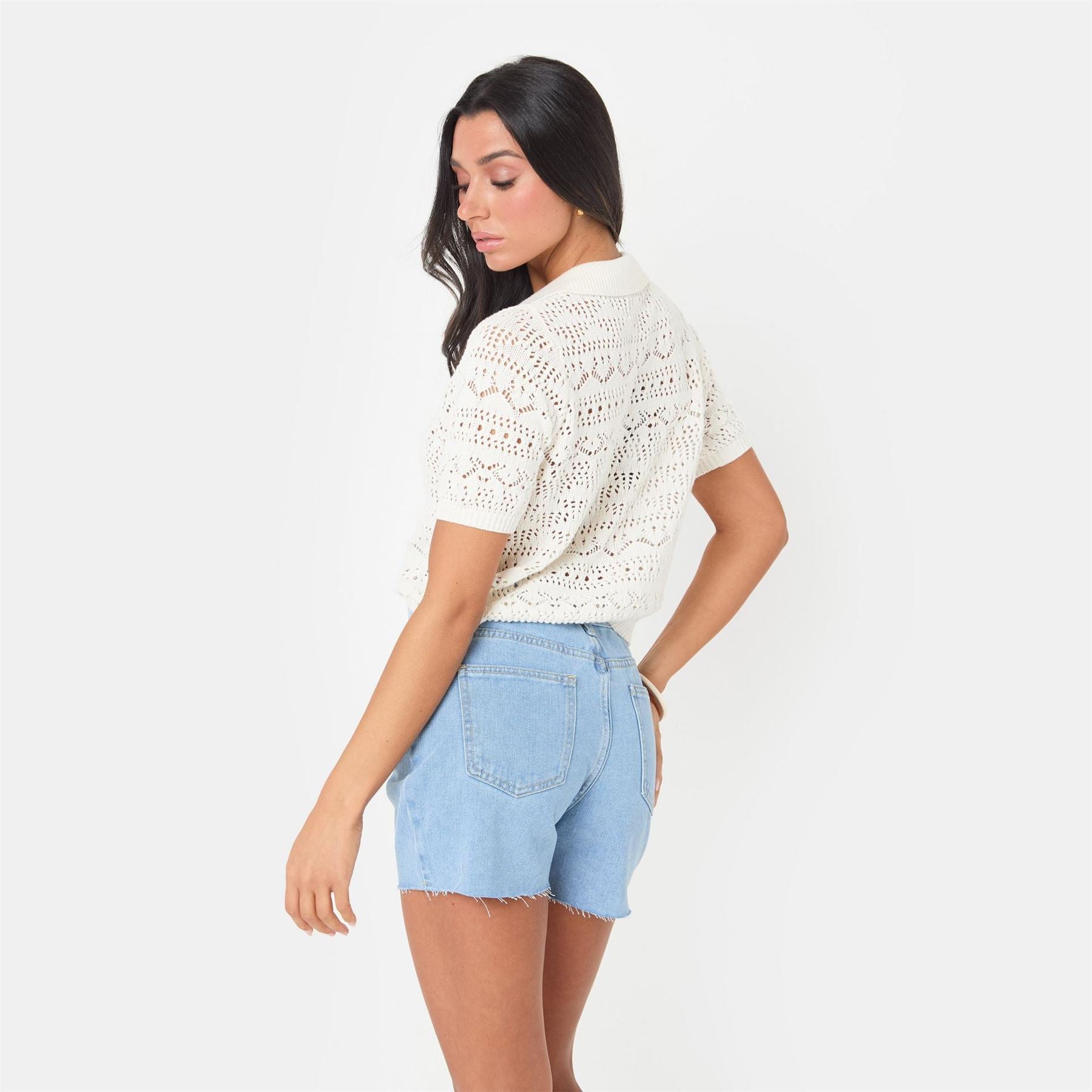 I Saw It First Crochet Lace Top