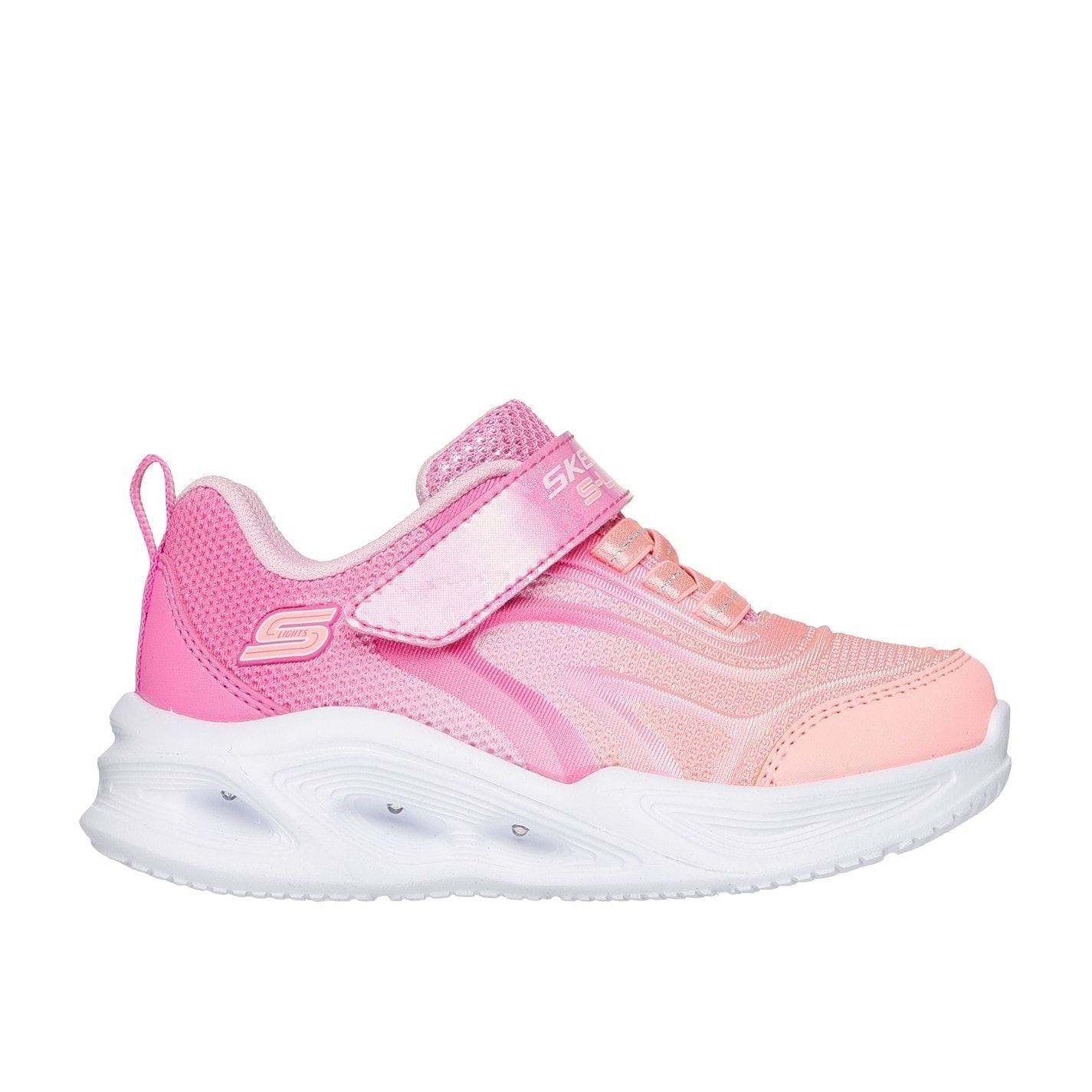 Skechers Lighted Gore  And  Strap Sneaker W Ombr Light Up Trainers Girls