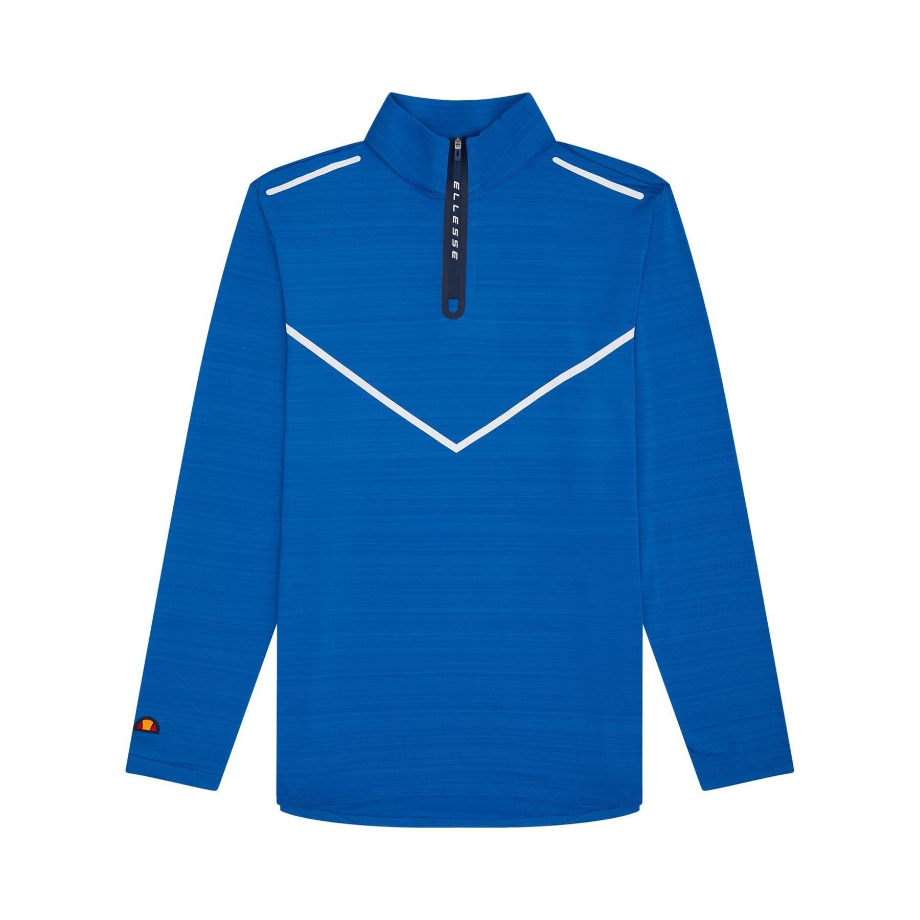 Ellesse Zip Neck High Collar Long Sleeve Sweatshirt