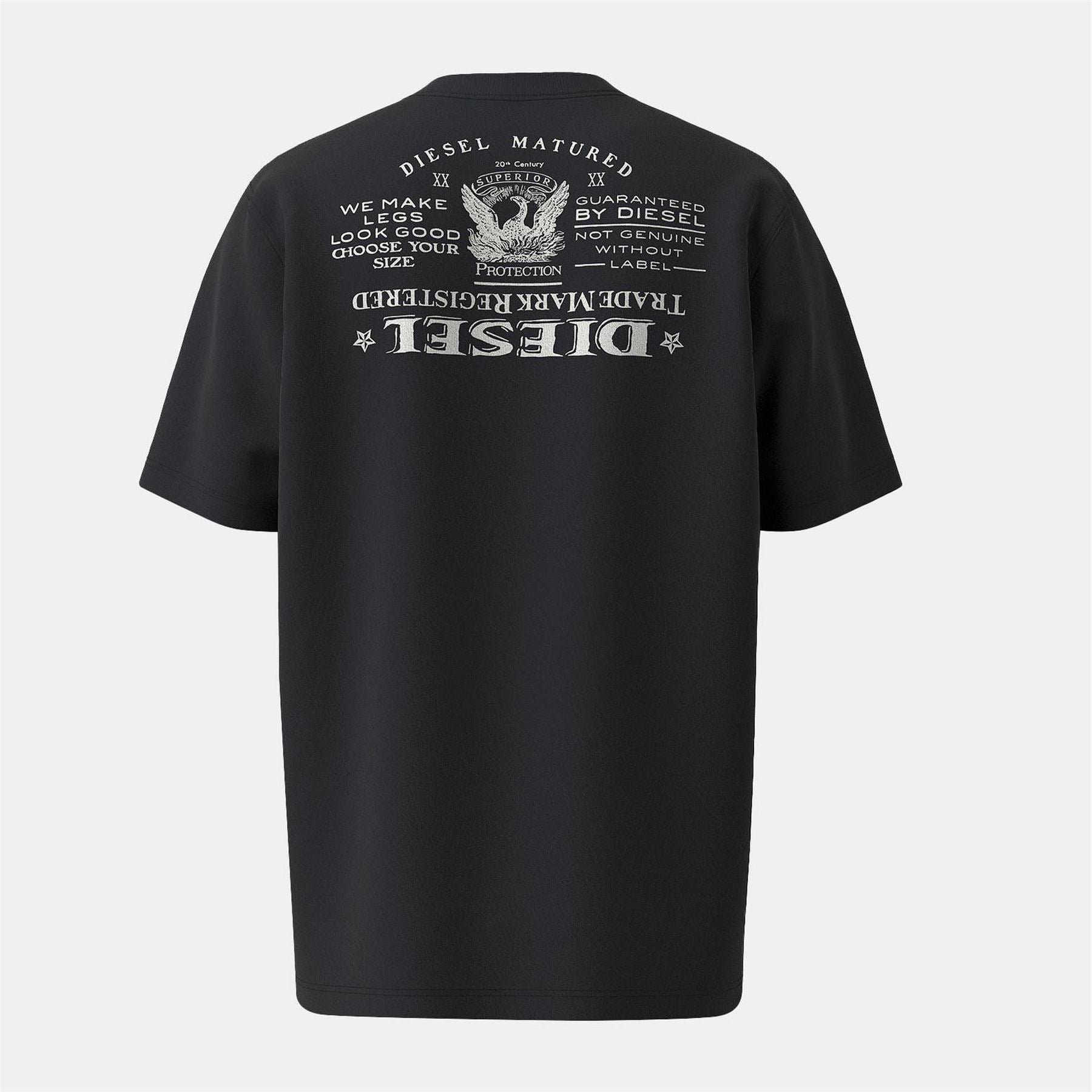 Diesel Upside Down Back Print Regular Fit T-Shirt