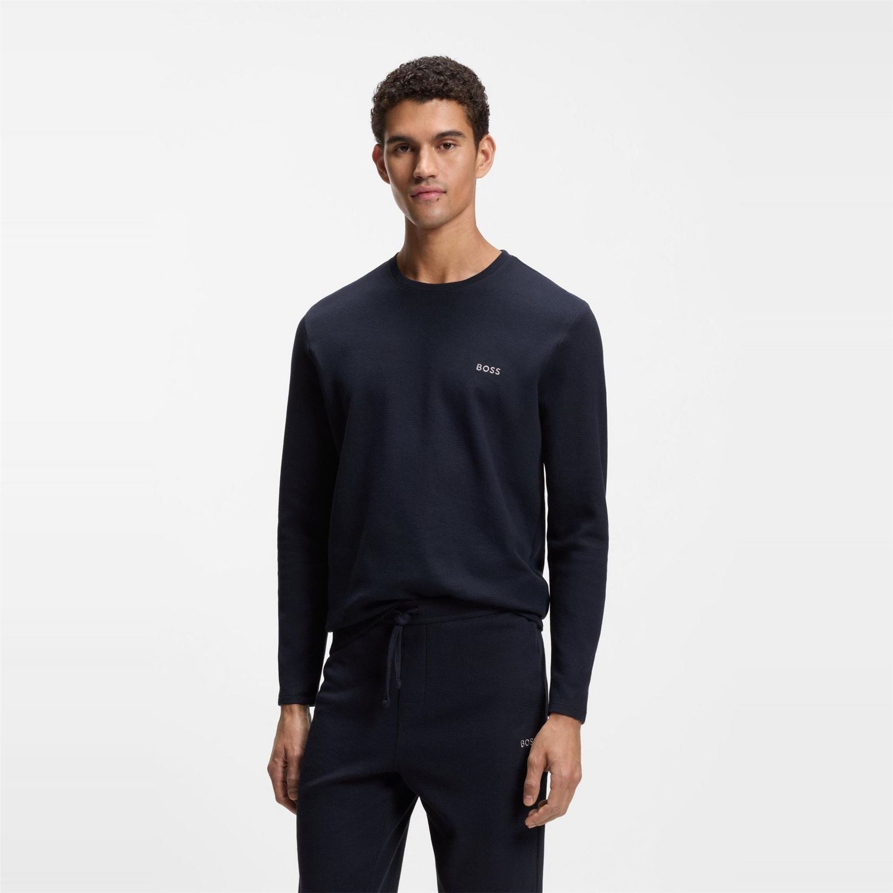 Hugo Waffle Ls Shirt 10269584 01