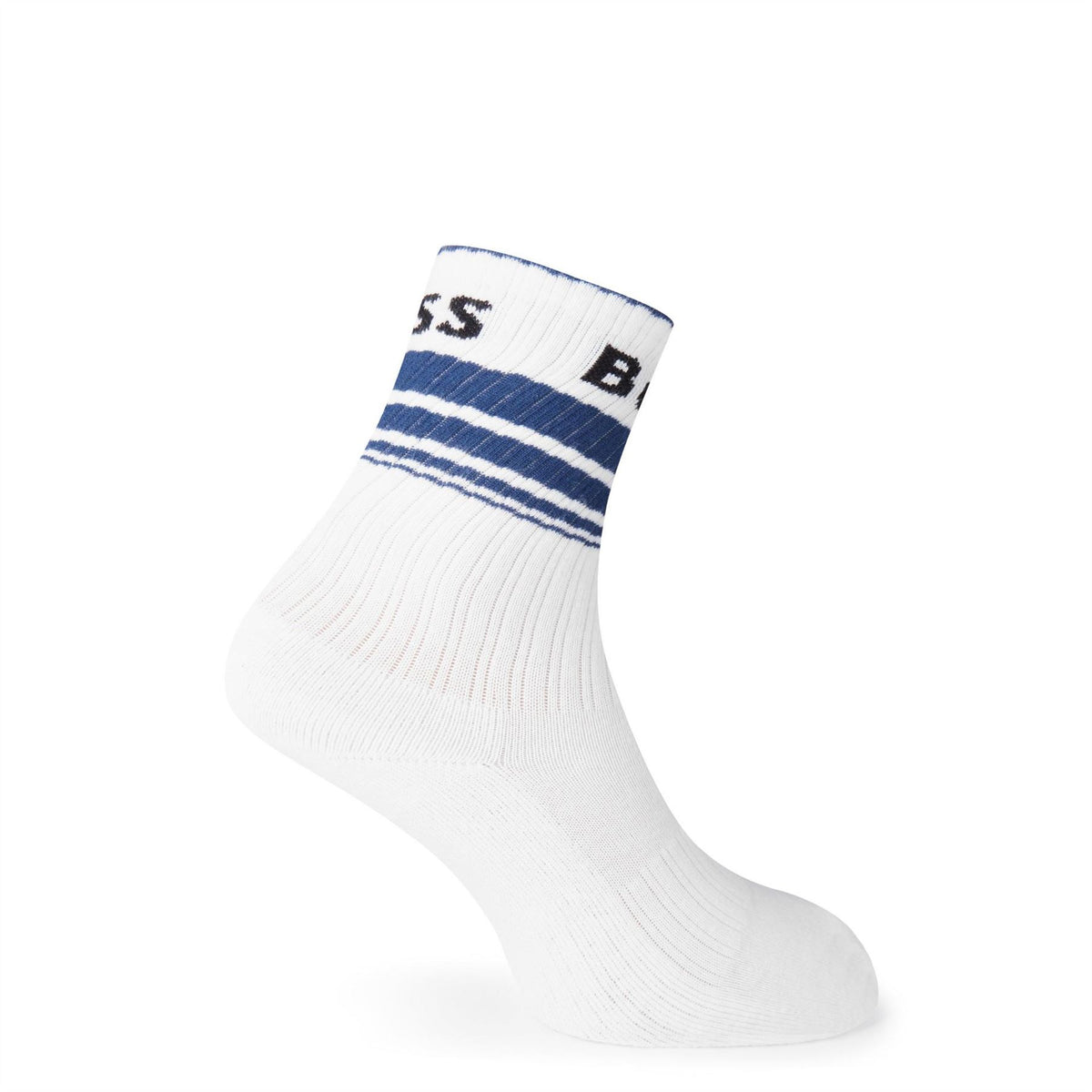 Boss Rib Stripe Crew Socks