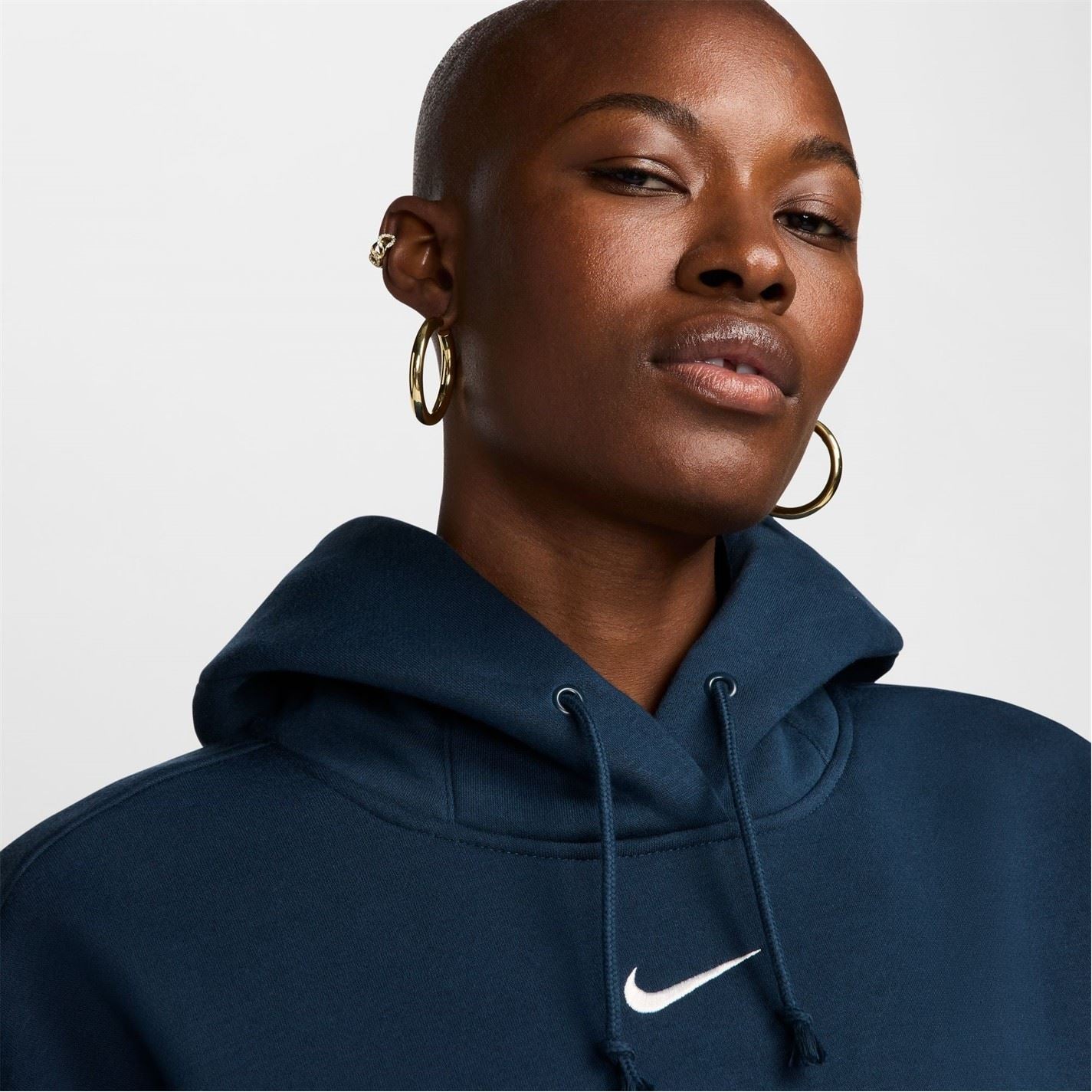 Nike Phoenix Fleece Oversize Fit Drop Shoulder Long Sleeve Hooded Neck Sweatshirt
