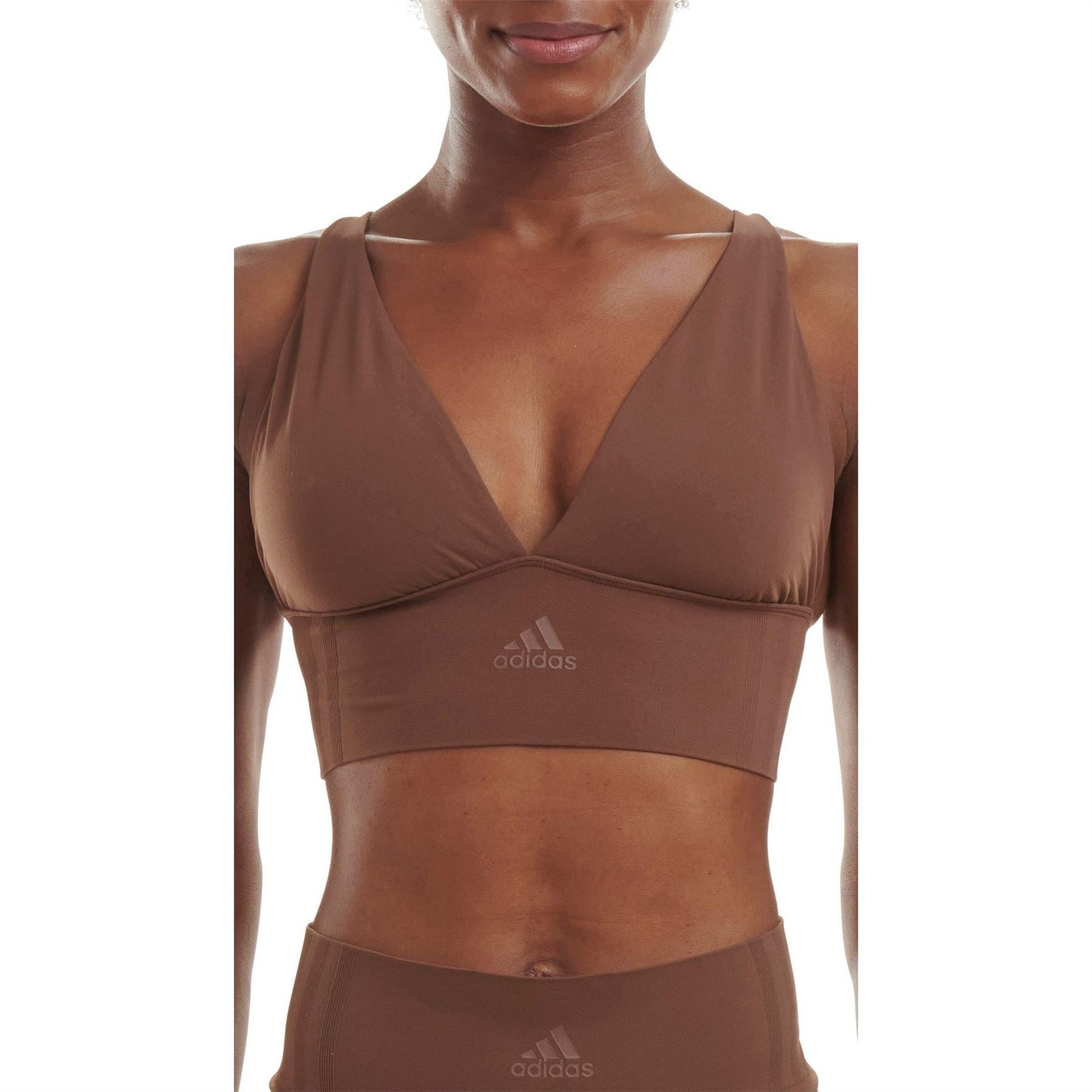 adidas Sport Active Seamless Micro Stretch Long Line Plunge Bra