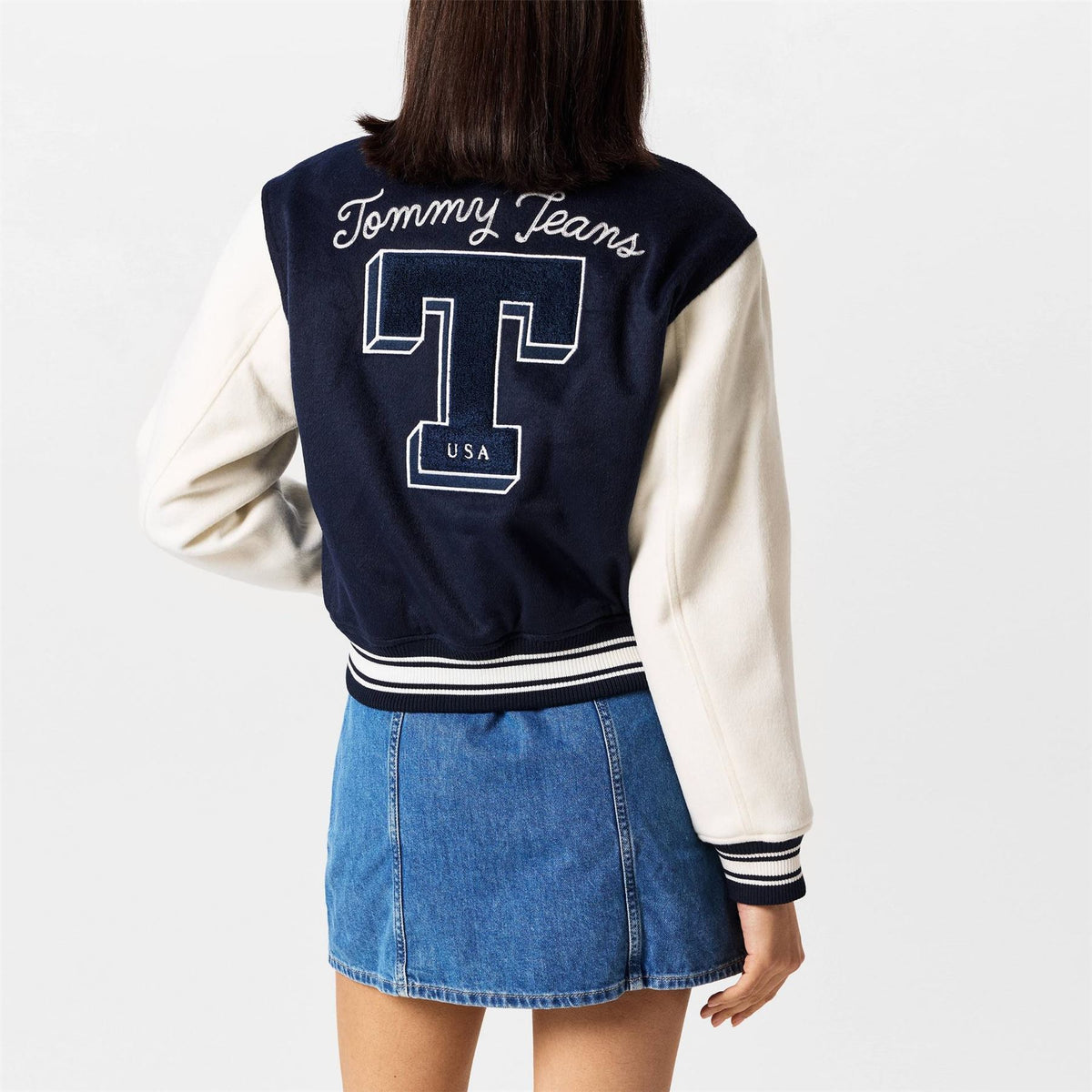 Tommy Jeans Letterman Wool Long Sleeve Varsity Jacket