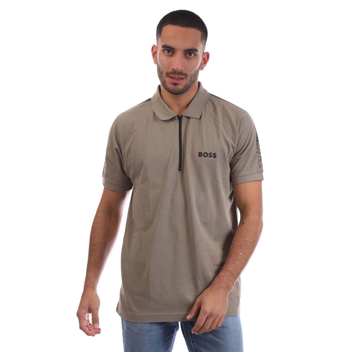 Boss Philix Pixel Short Sleeve Polo Shirt