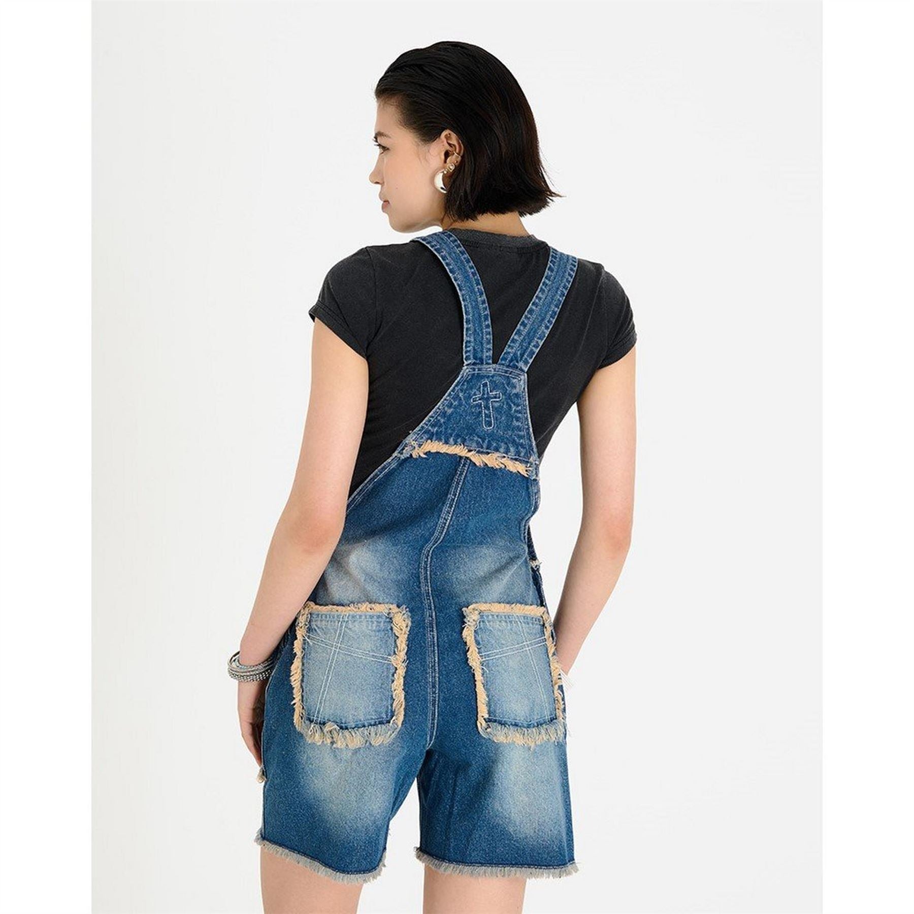 The Ragged Priest Chroma Dungaree Shorts Dungarees
