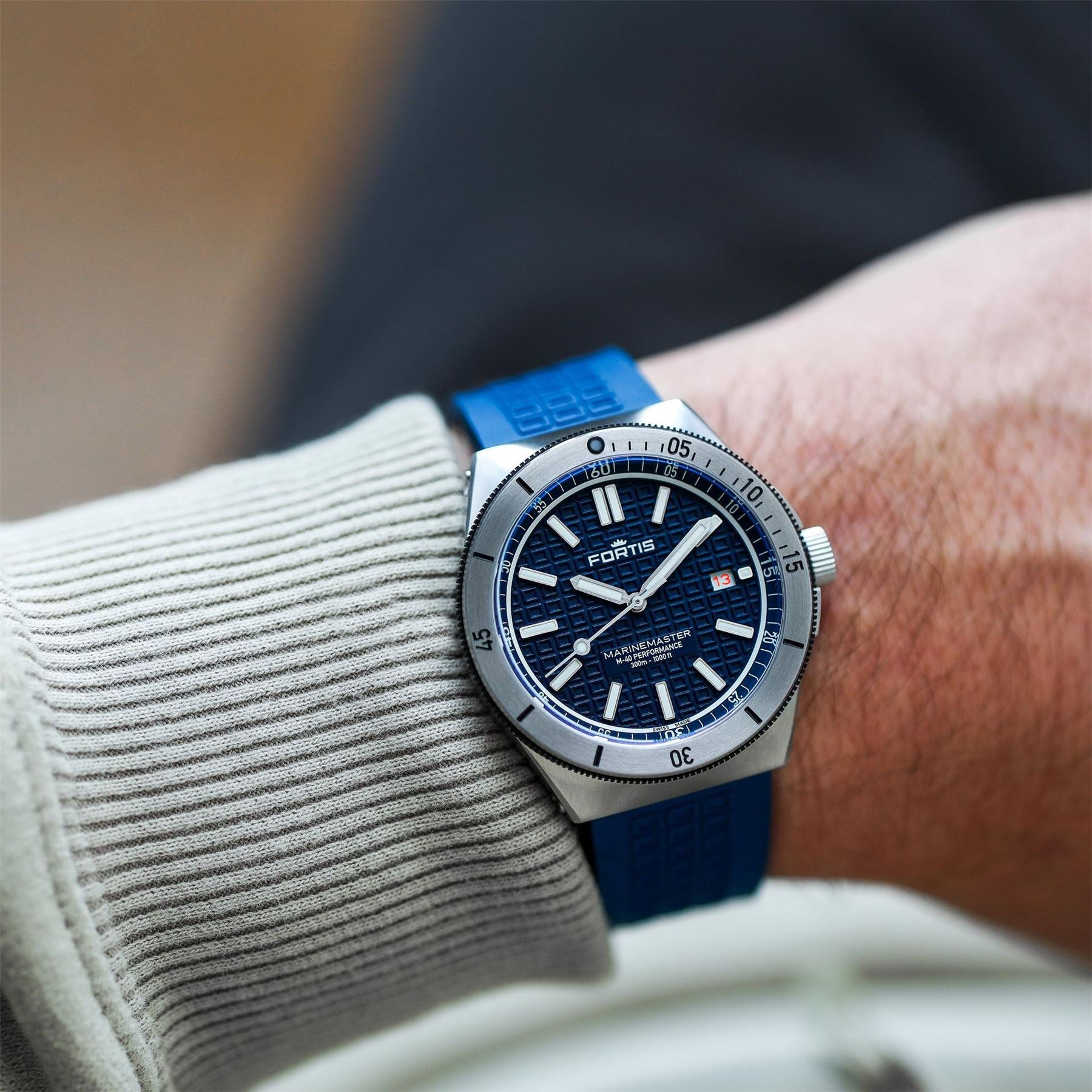 Fortis Marinemaster Automatic Stainless Steel 300M Water Resistant Auto Analogue Watch