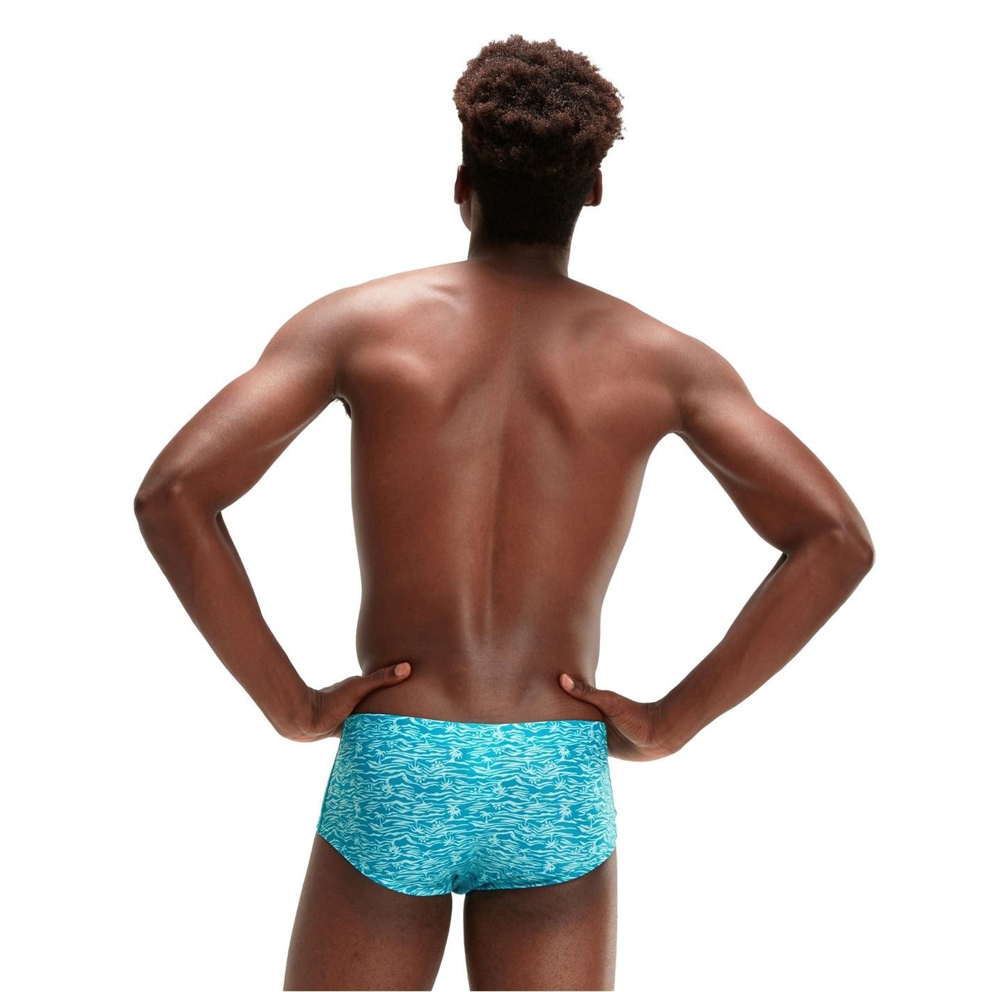 Speedo Club Allover Wave Patterned Swim Brief
