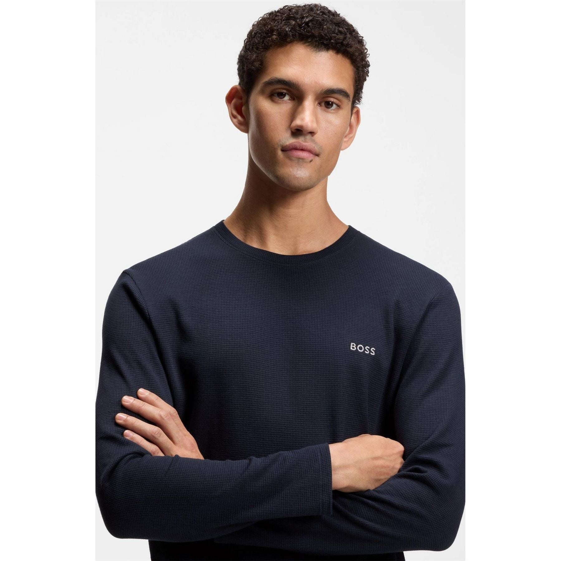 Hugo Waffle Ls Shirt 10269584 01