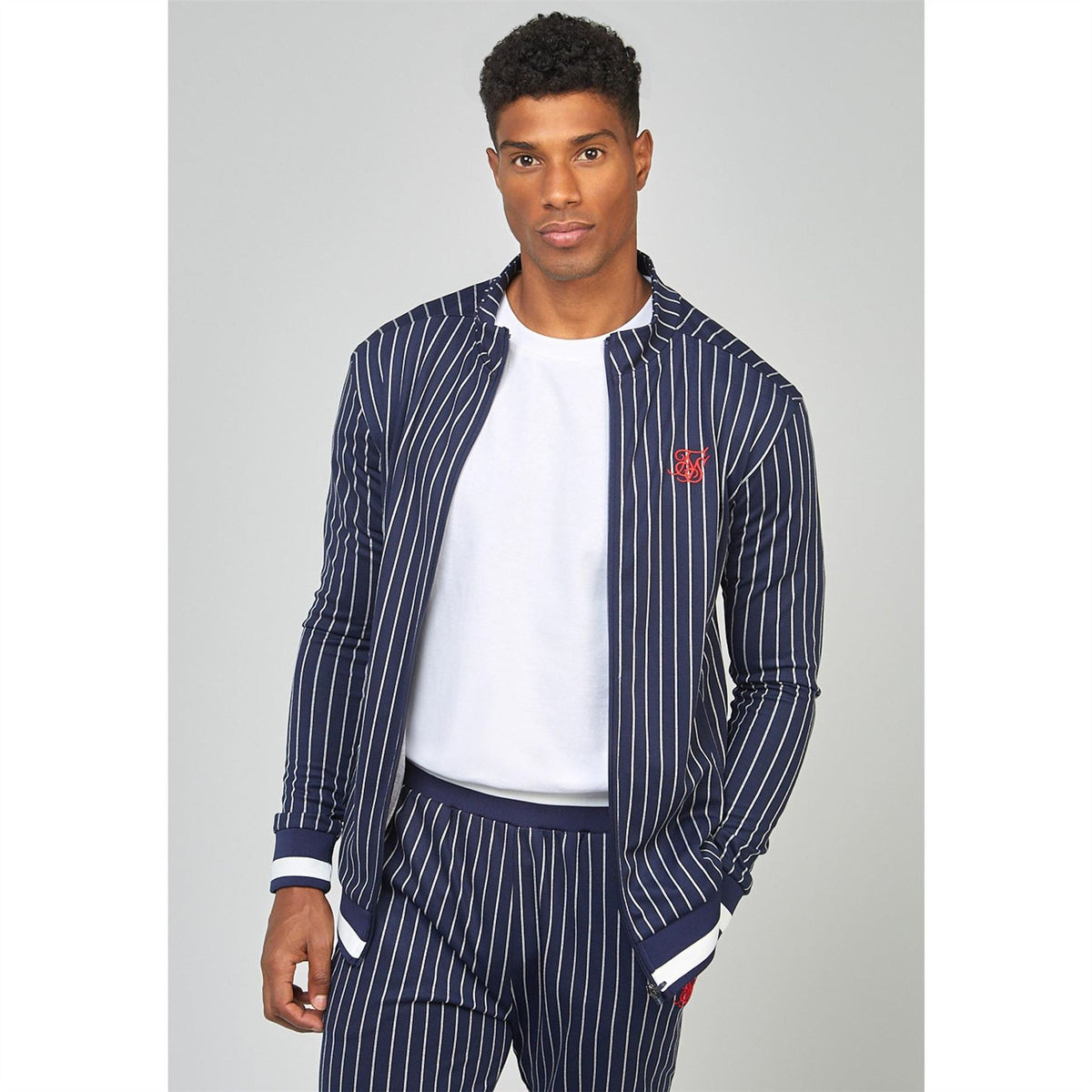 SikSilk Pins Athletic Mock Neck Long Sleeve Top