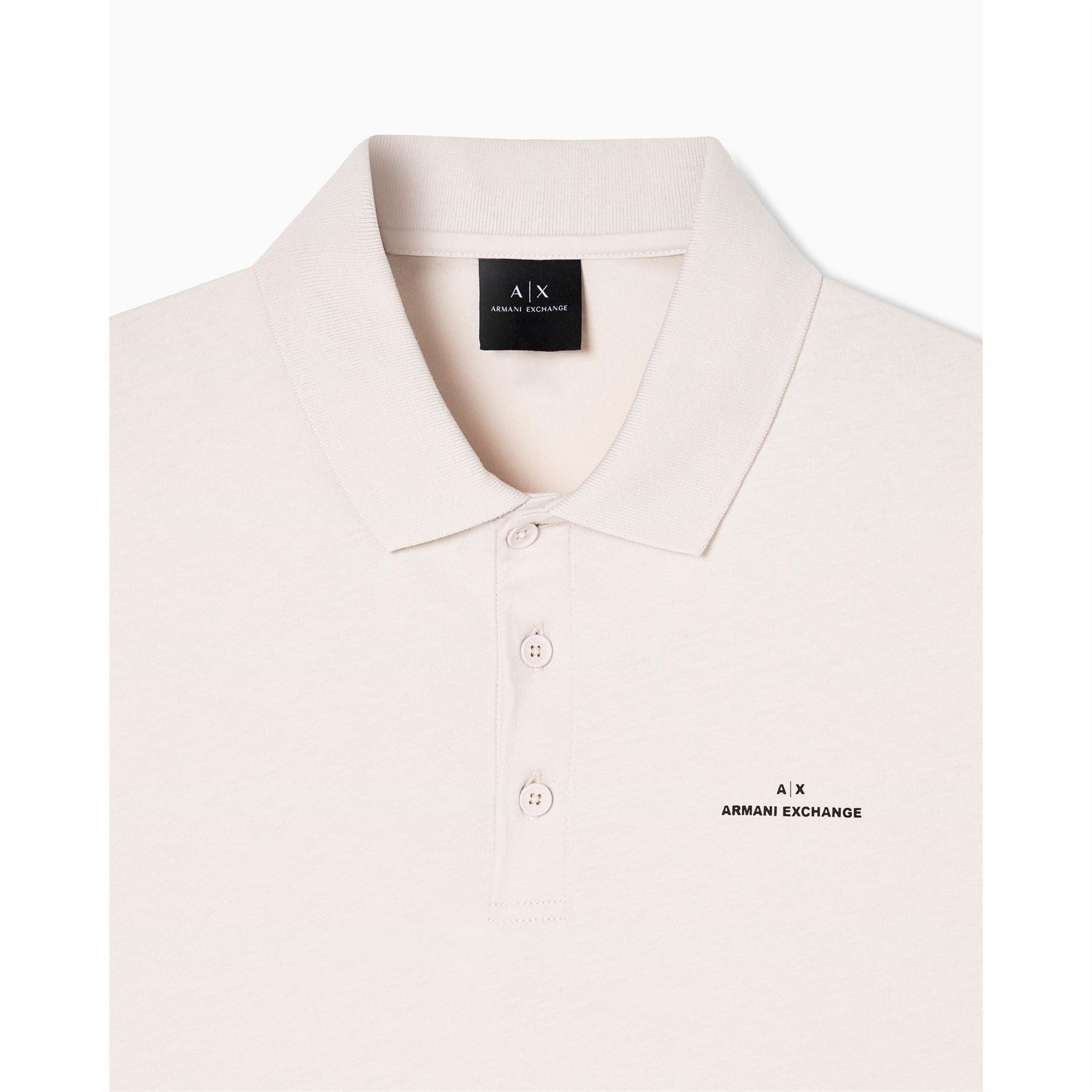 Armani Exchange Exchange Collared Neck Short Sleeve Polo Shirt