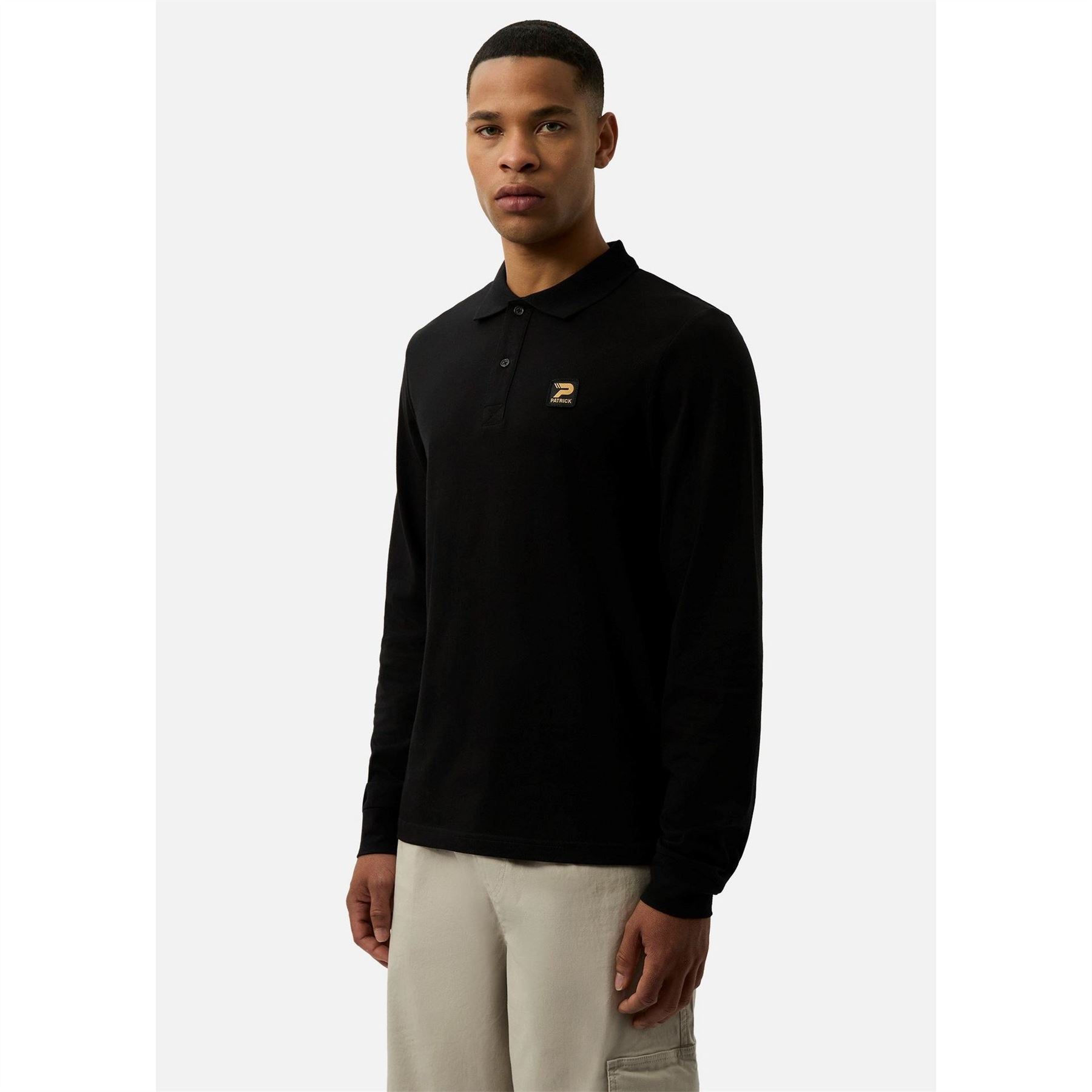 Patrick Luca Collared Long Sleeve Polo Shirt