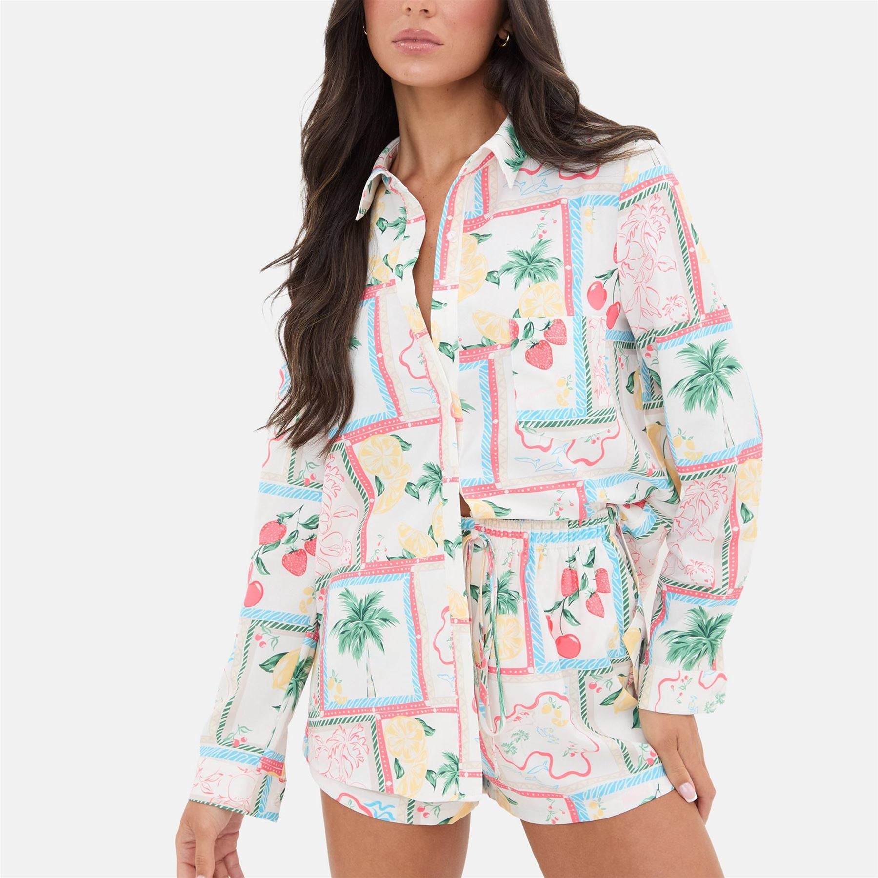 I Saw It First Crepe Long Sleeve Shirt