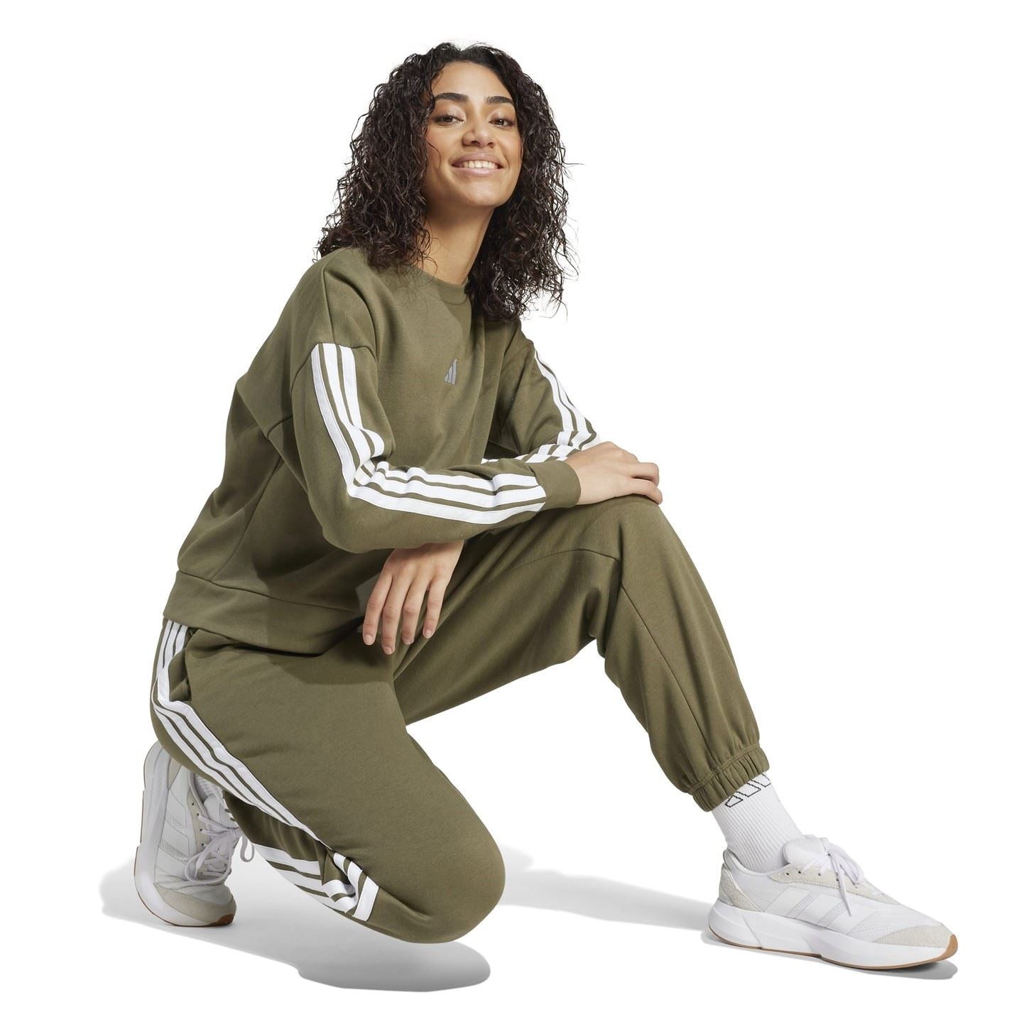 adidas Womens Essentials 3 Stripes Pants Slim