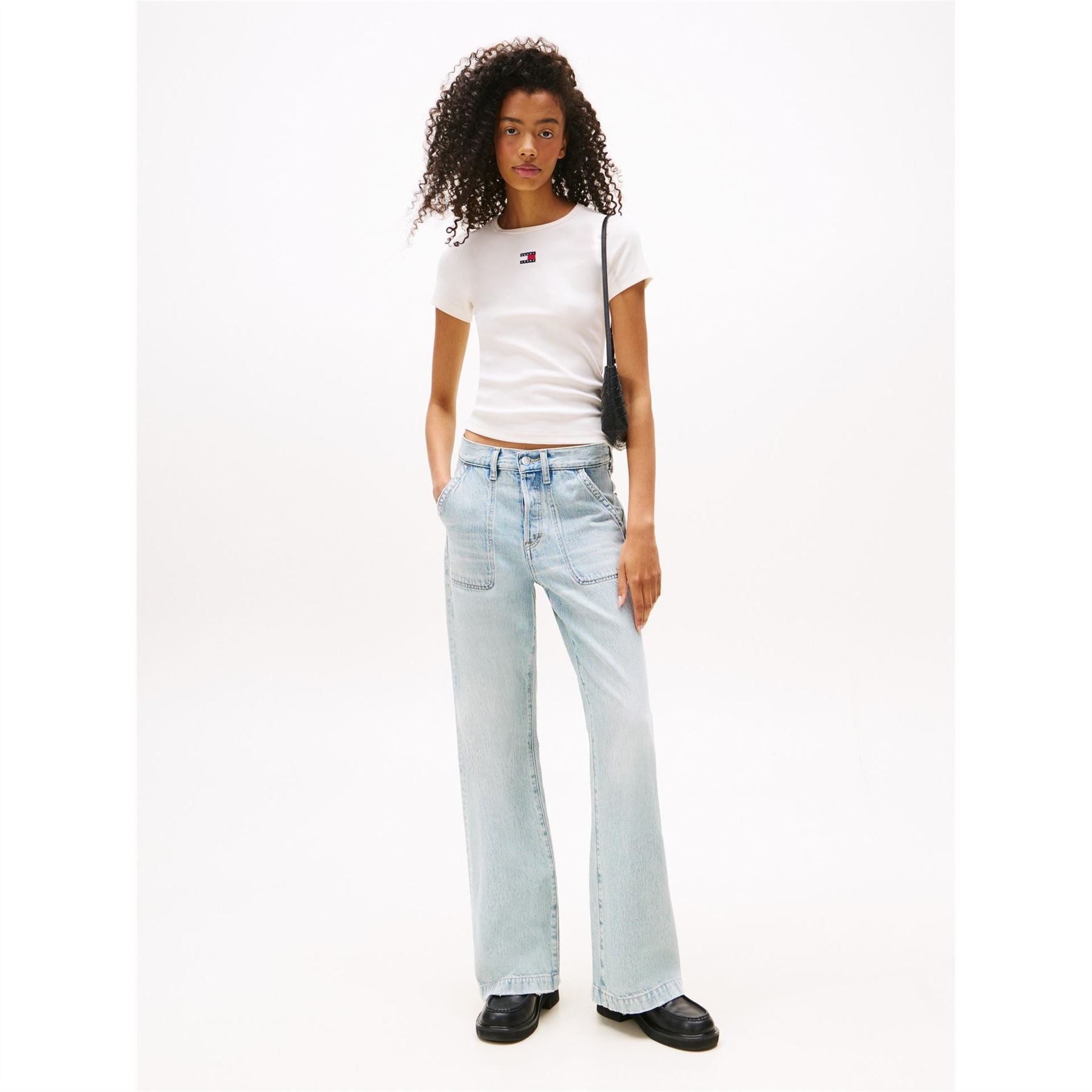 Tommy Jeans Badge Rib Crew Neck Regular Fit T-Shirt