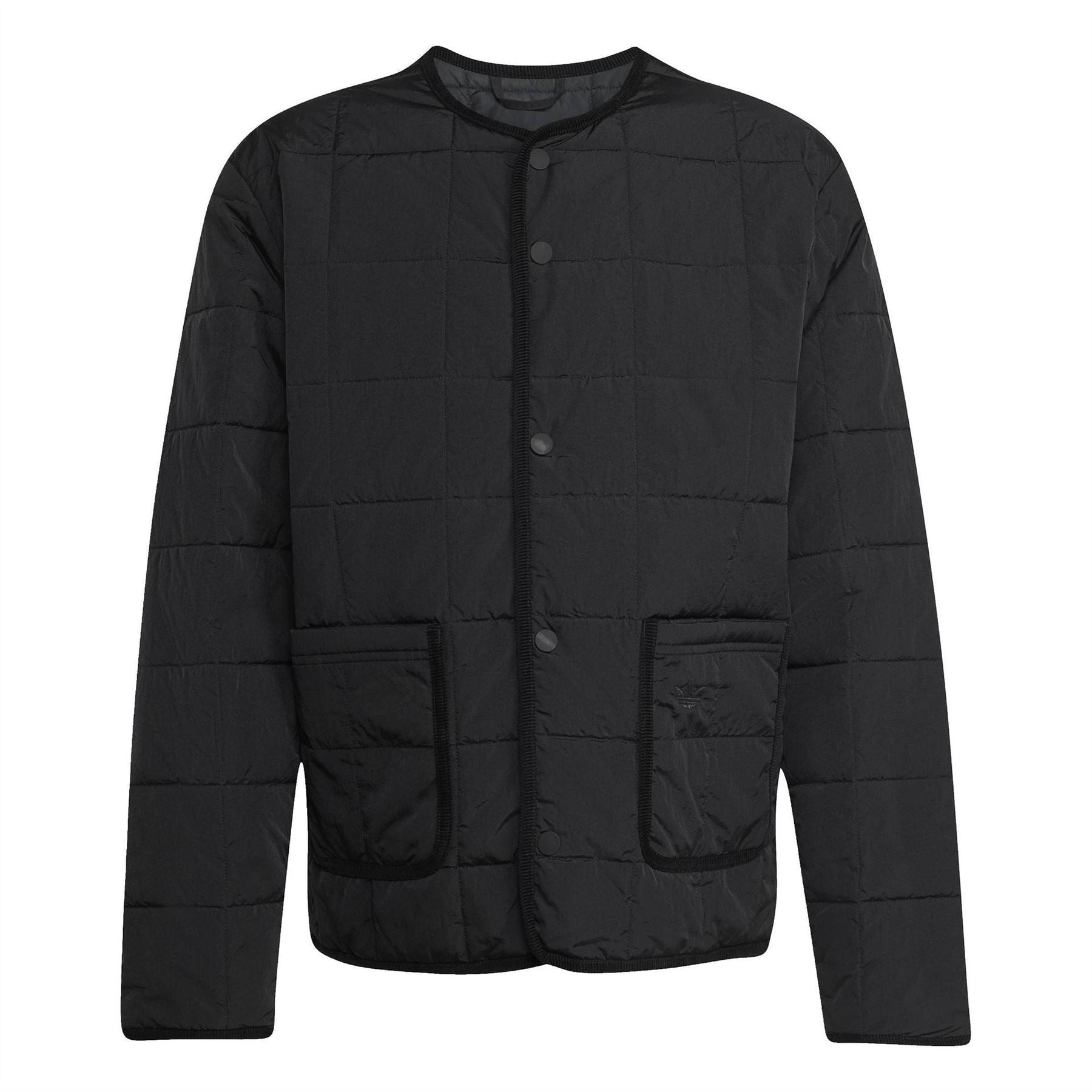 adidas Solid Patterned Snap Button Jacket