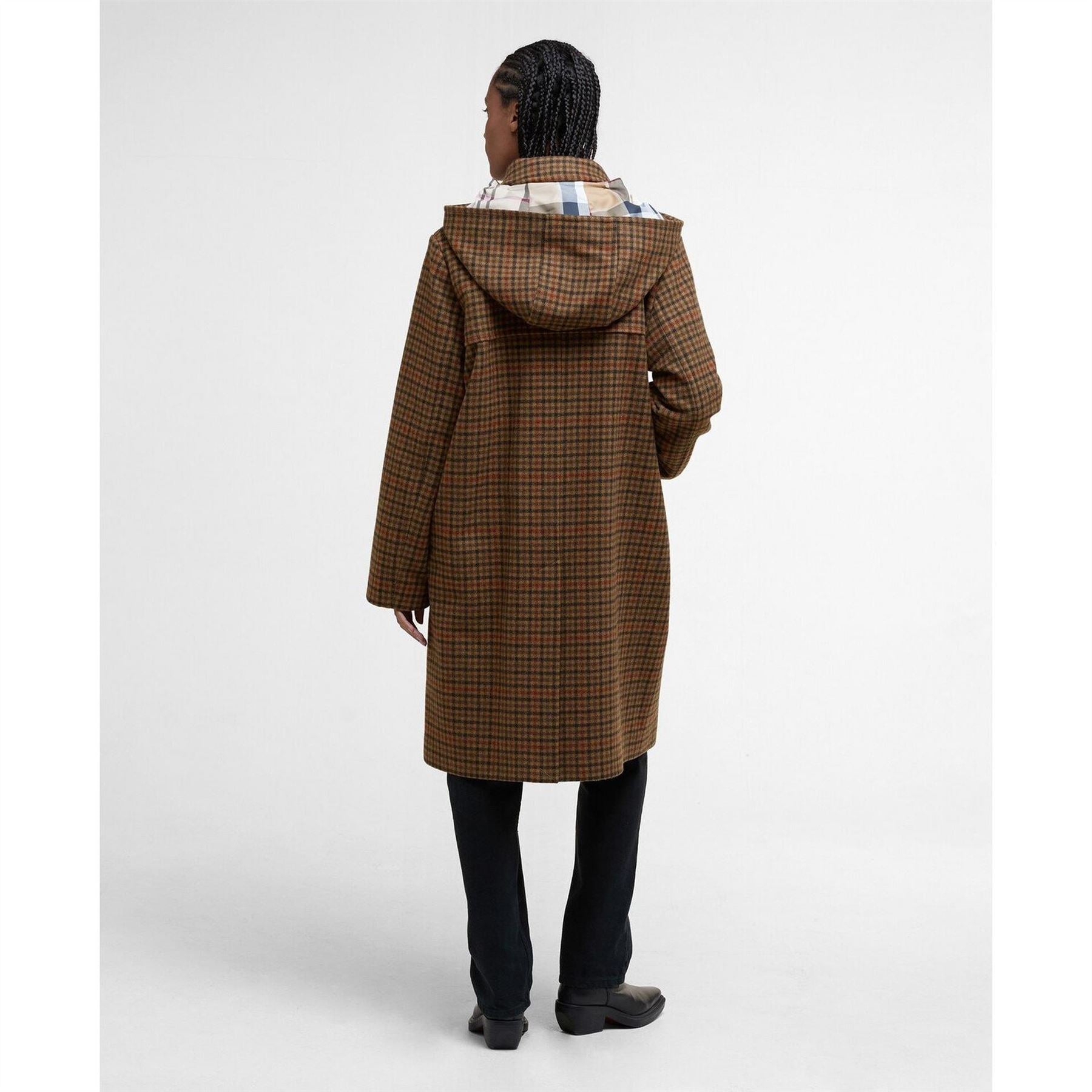 Barbour B.li Melody Check Duffle Coat