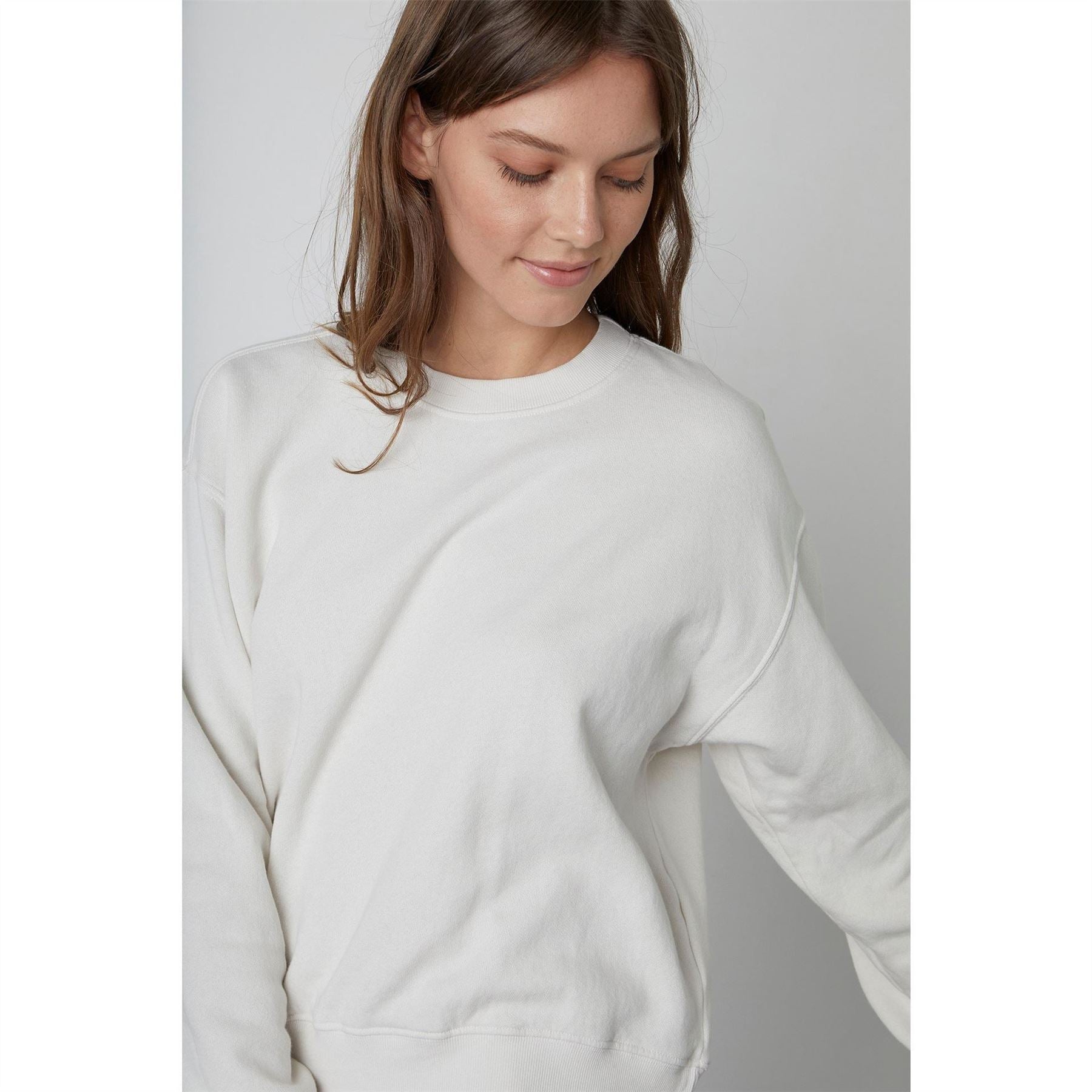 Velvet by Graham and Spencer Corefleece Relaxed Fit Drop Shoulder Long Sleeve Sweatshirt