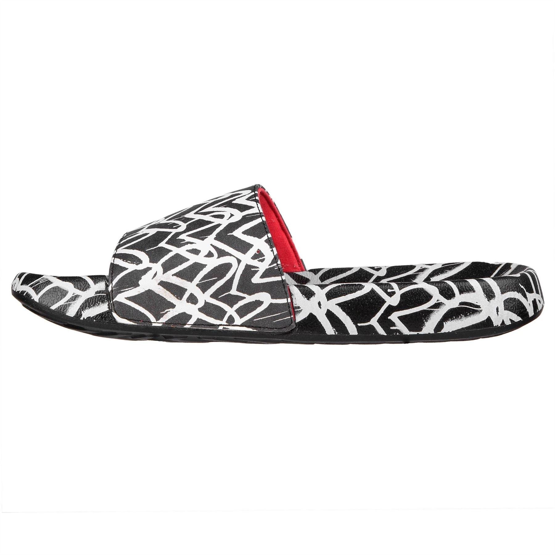Skechers James Goldcrown Heart Print Slides Girls