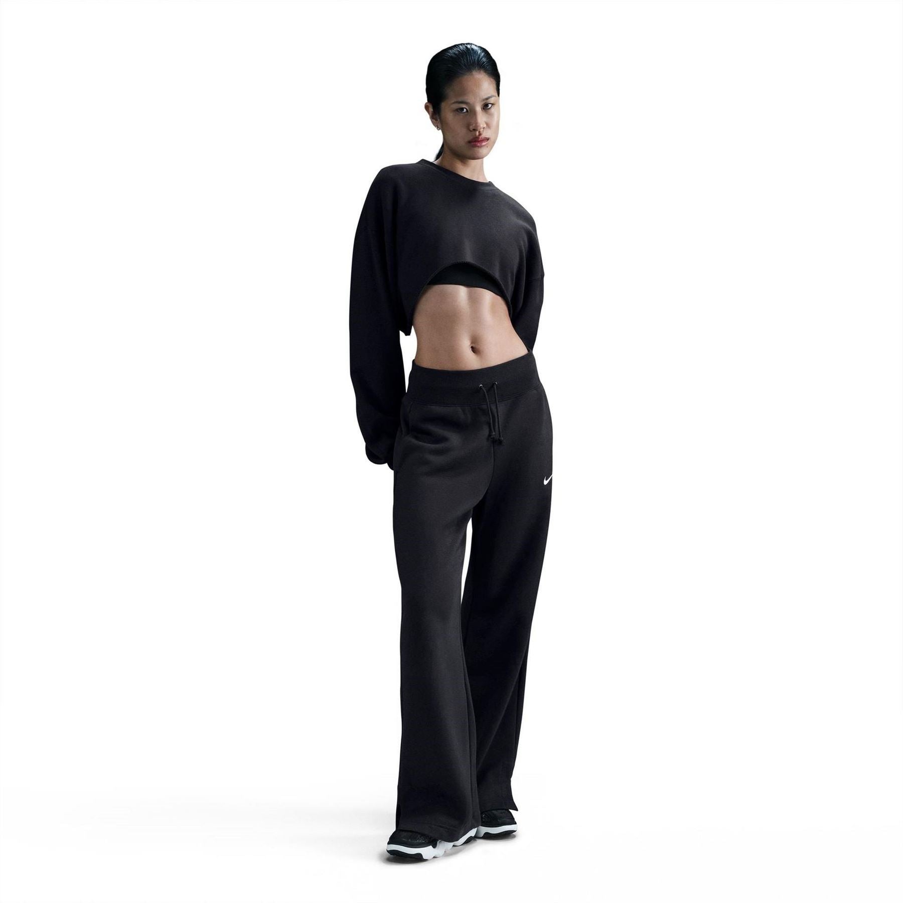 Nike Womens Sportswear Phoenix Fleece High Waisted Wide Leg Sweatpants