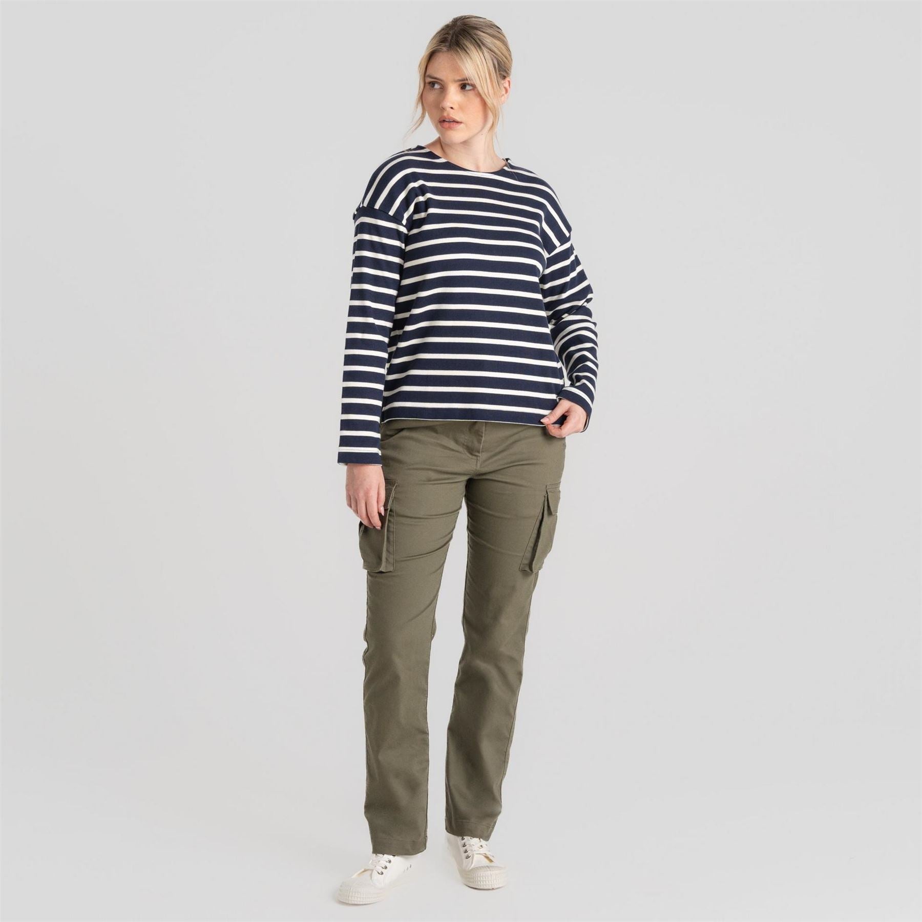 Craghoppers Sinead Boat Neck Long Sleeve Drop Shoulder Jersey Top