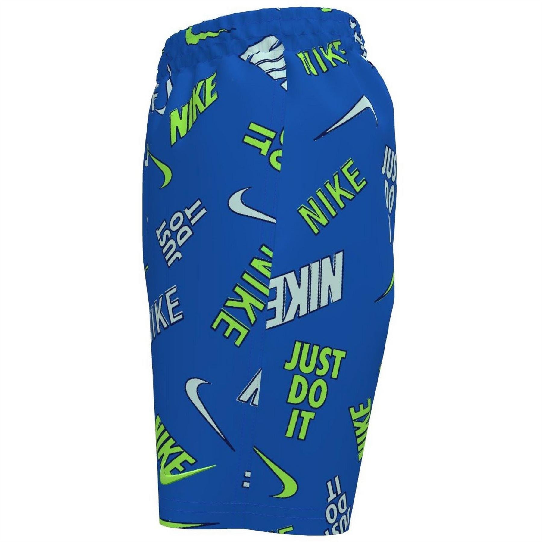 Nike Breaker Outline Aop Swim Breaker Big Kids (boys) 7 Brief Lined Volley Shorts
