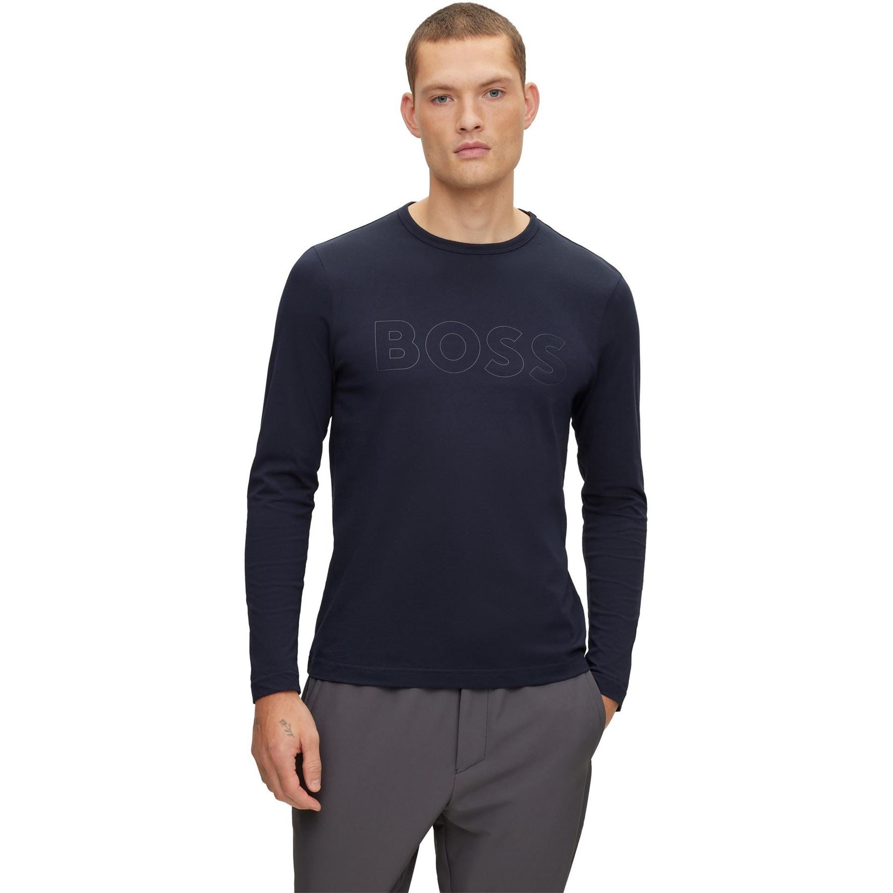 Boss Crew Neck Long Sleeve Regular Fit T-Shirt
