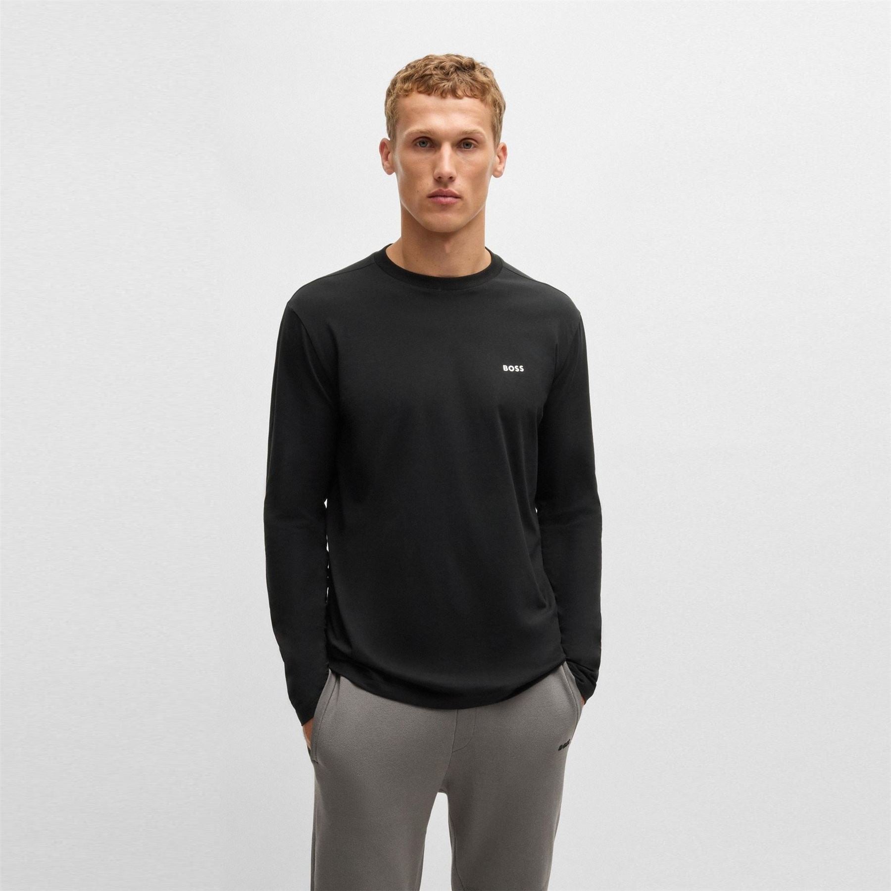 Boss Green Long Sleeve T-Shirt With Iconic Logo Detail
