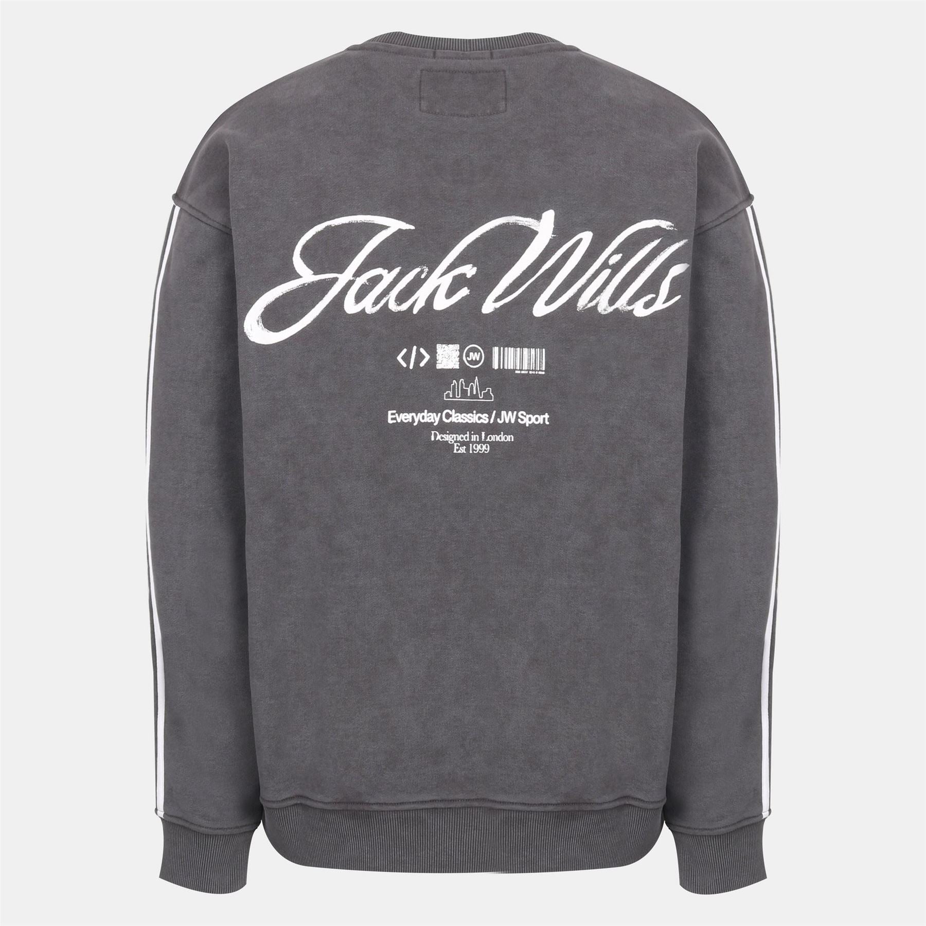 Jack Wills Watercolour Cotton Long Sleeve Oversized Fit Crew Sweatshirt