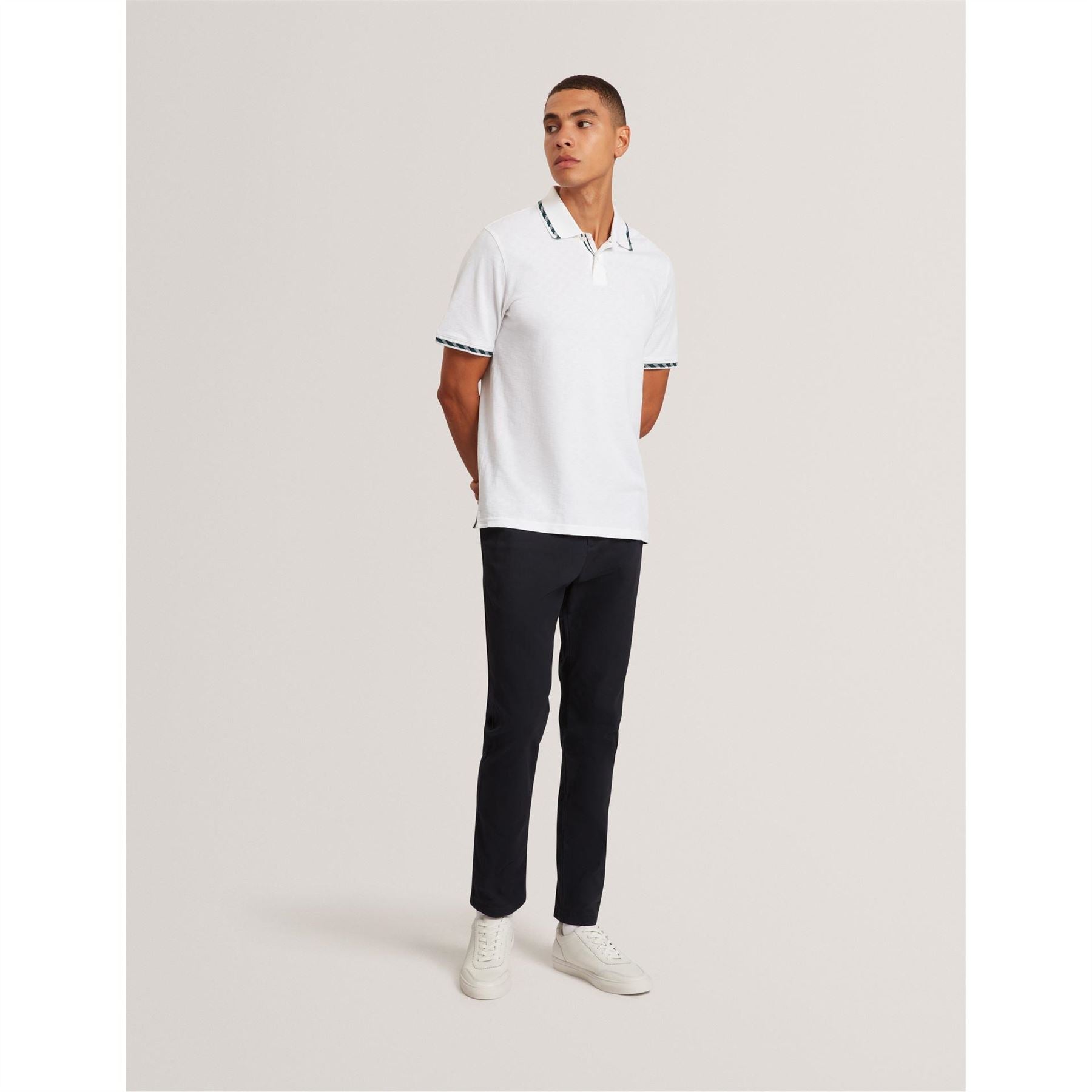 Ted Baker Jacquard Collared Neck Short Sleeve Polo Shirt