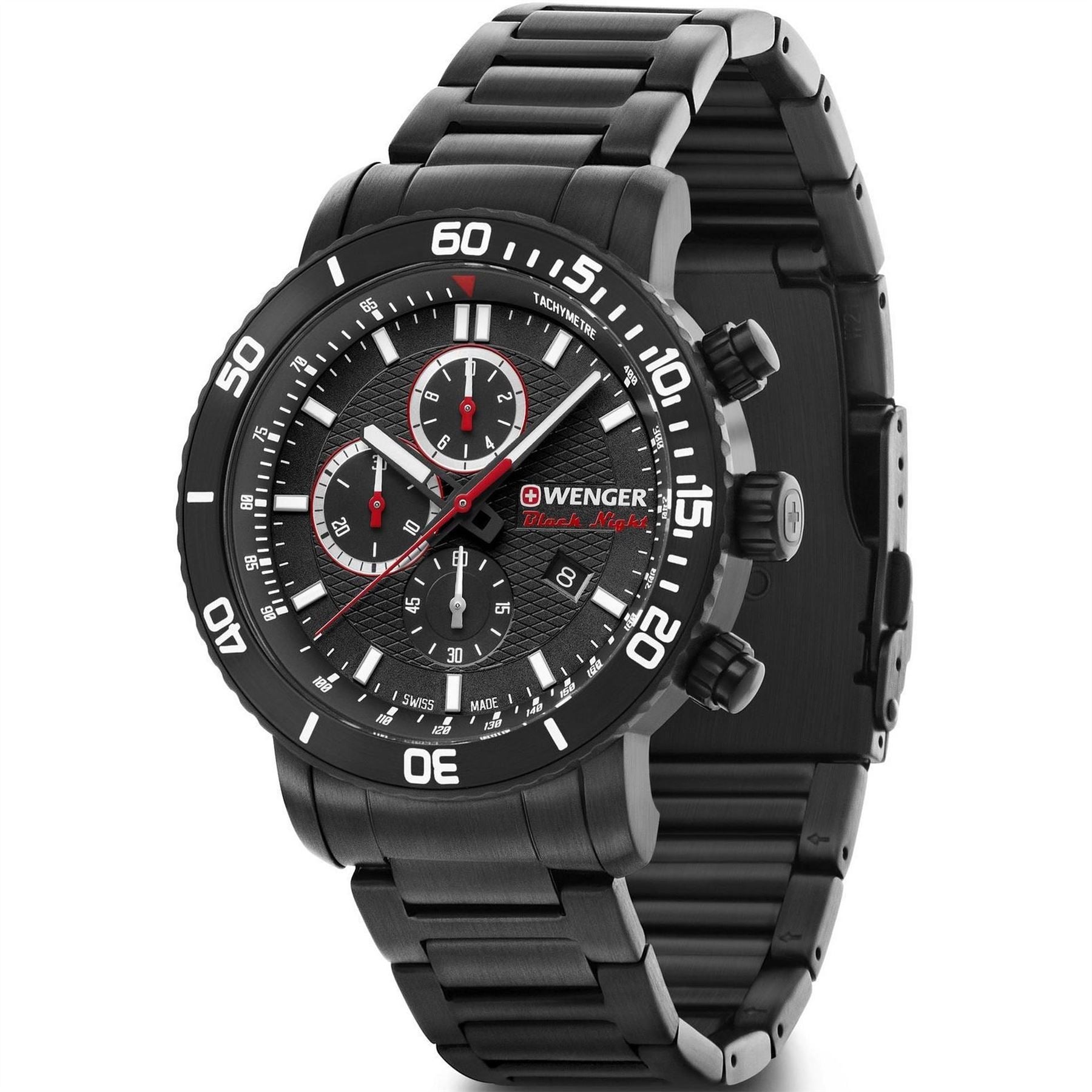 Wenger Black Night Chrono Plated Stainless ST-Shirtl Watch