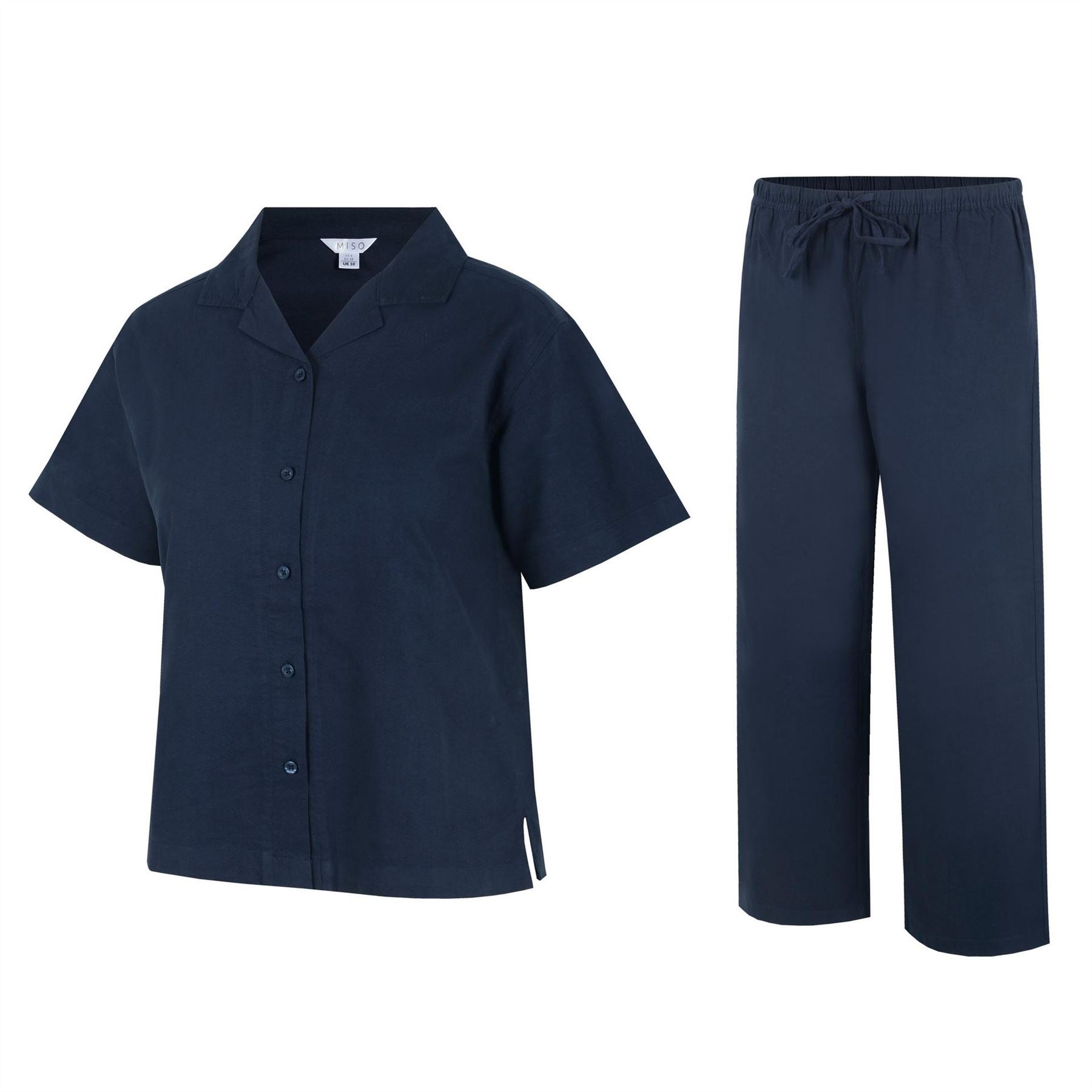 Miso Collared Neck Short Sleeve Shirt Casual Set