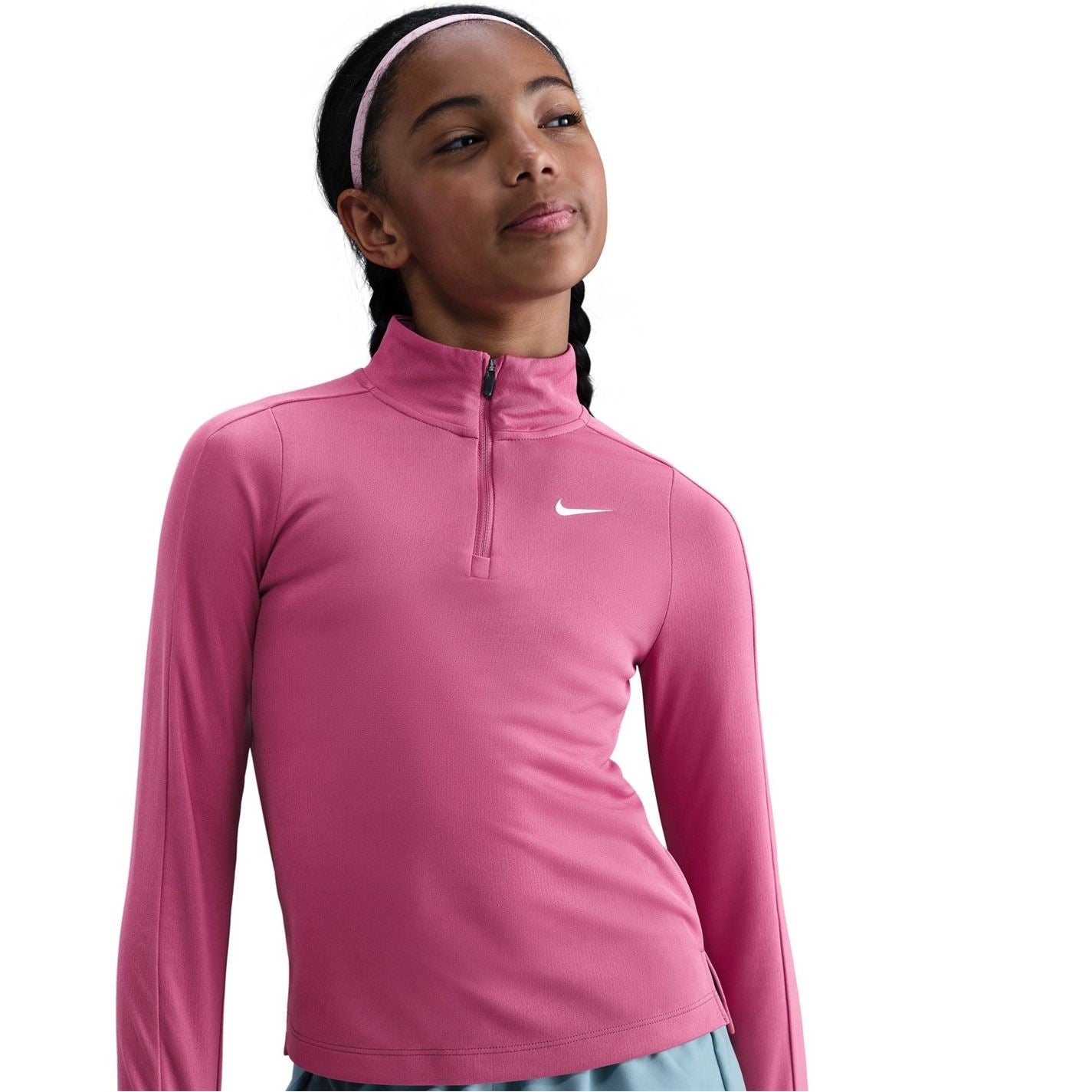 Nike Older Girls Dri Fit Long Sleeve Half Zip