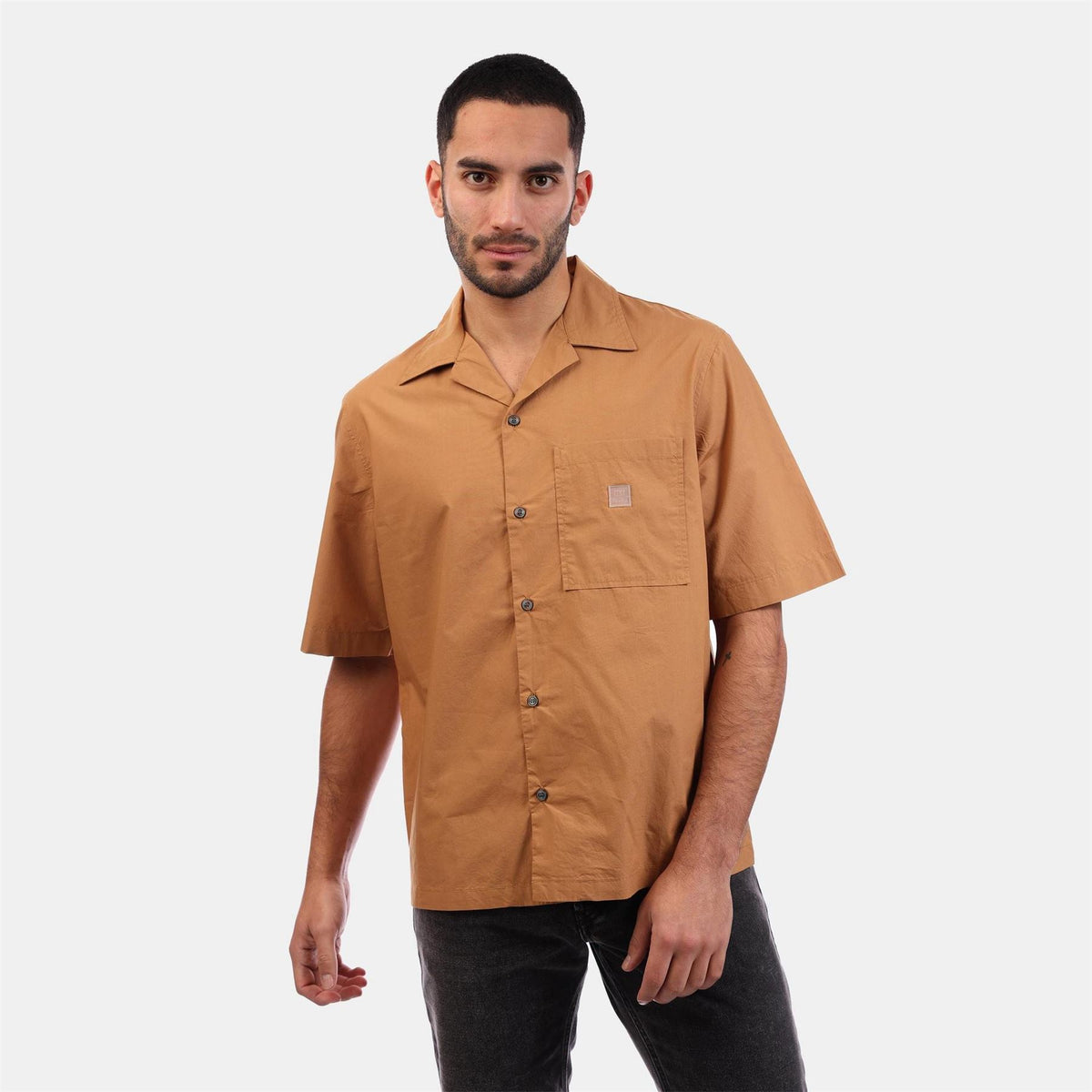 Diesel Cuban Notch Collar Short Sleeve Shirt