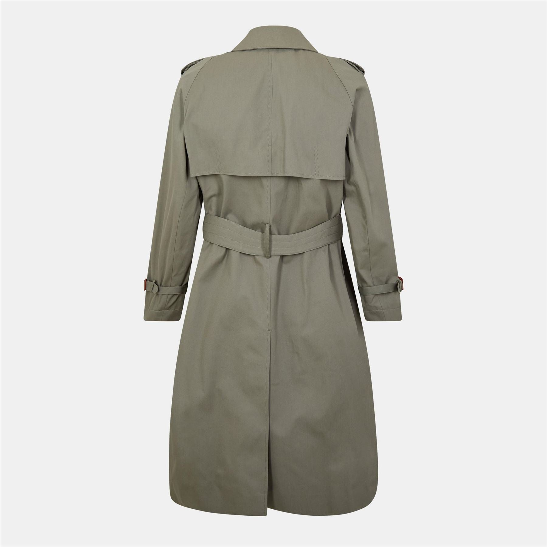 Lacoste Solid Patterned Trench Coat with Point Collar