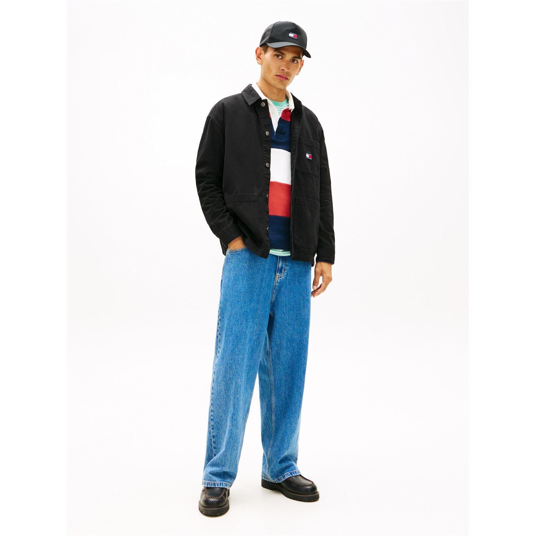 Tommy Jeans Essential Solid Patterned Front Pocket Overshirt