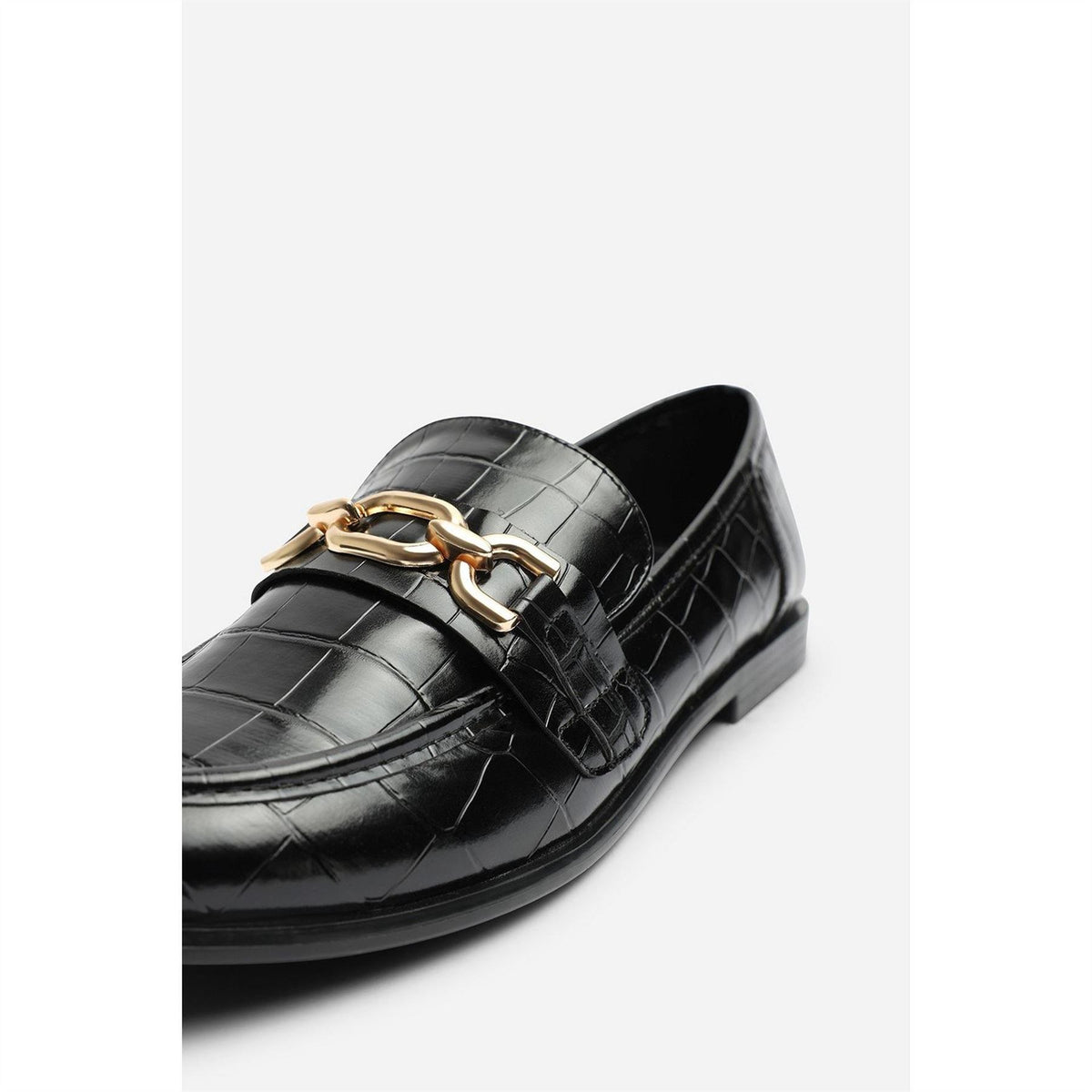 Wheres That From Chain Trim Detail Flat Loafers