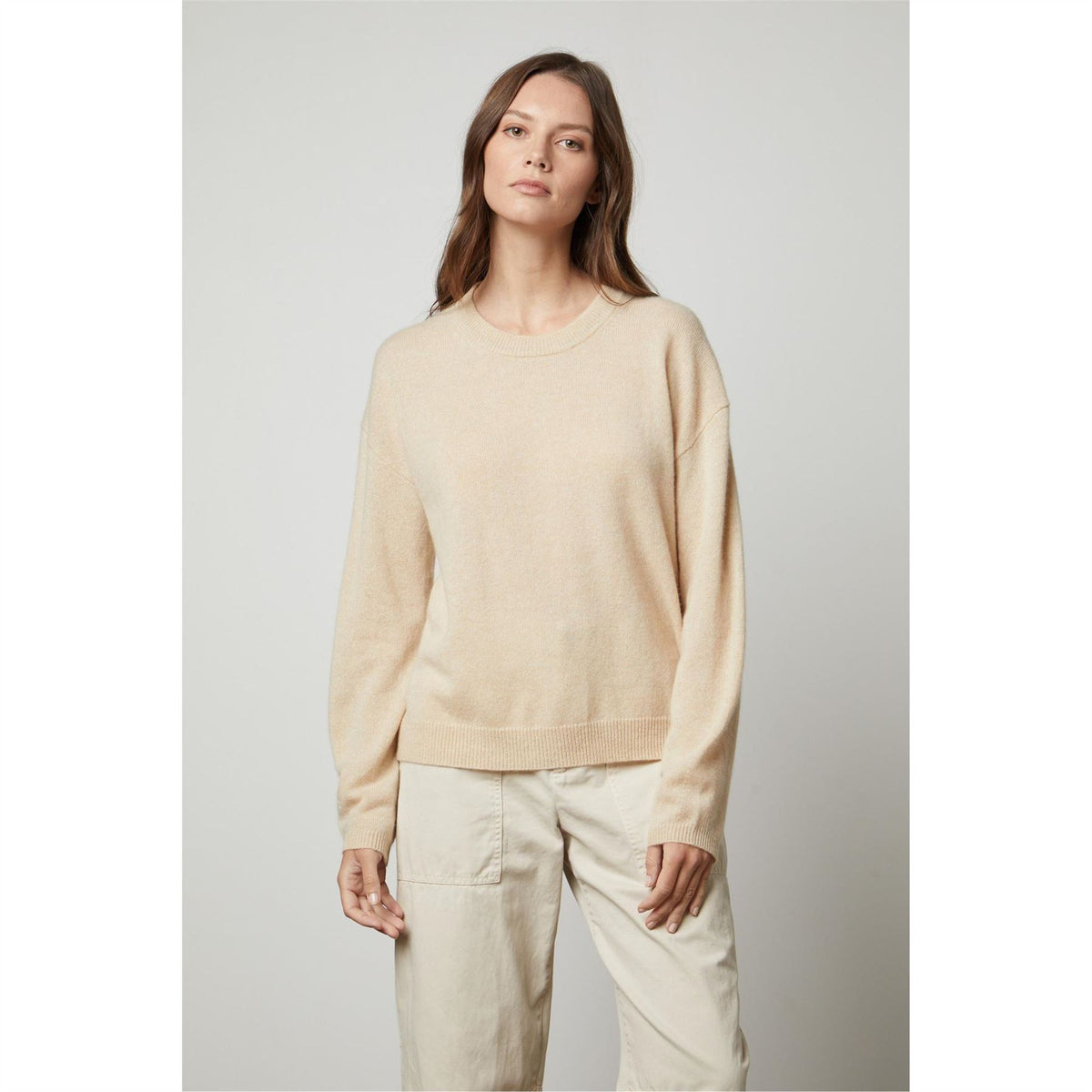 Velvet by Graham and Spencer Regular Fit Drop Shoulder Long Sleeve Sweater