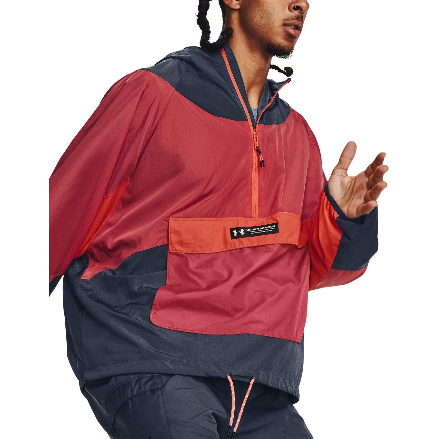 Under Armour Mens Armour Ua Rush Woven Half Zip Anorak Tracksuit Top