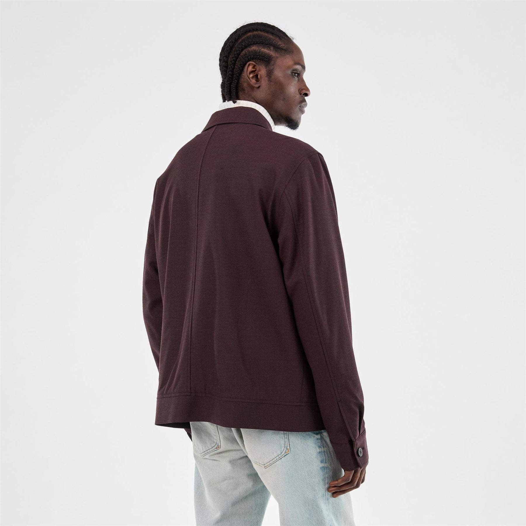 Boss Heston Wing Solid Patterned Snap Button Softshell Jacket