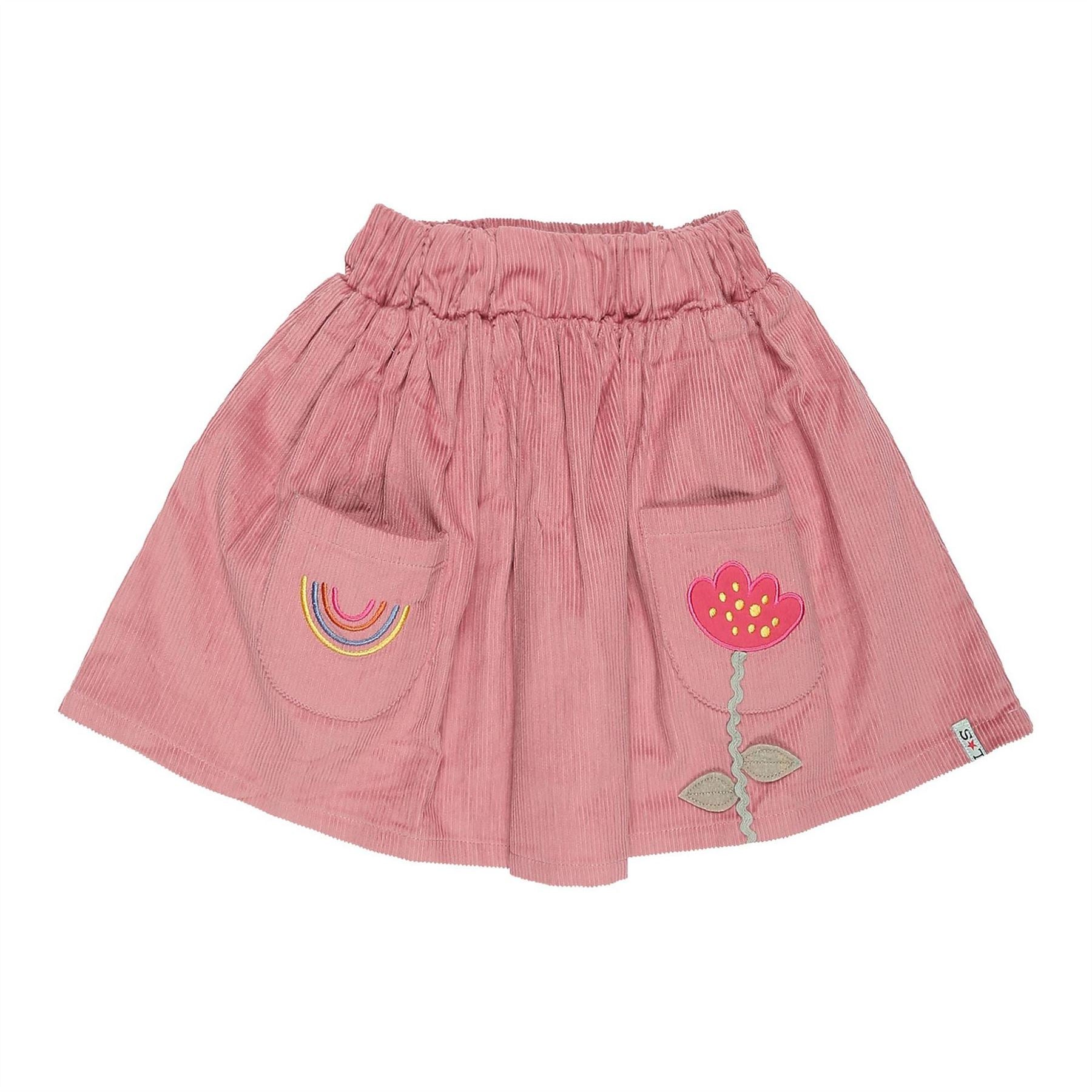 Lilly and Sid Rainbow Cord Mini A-Line Skirt