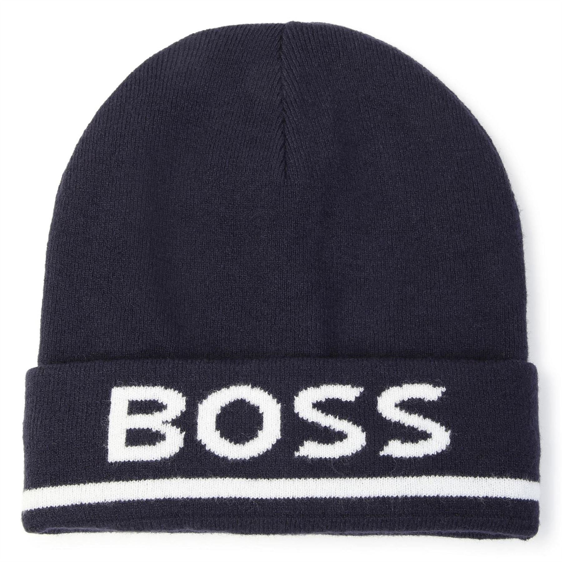 Boss Logo Print Beanie, Bold Logo Beanie